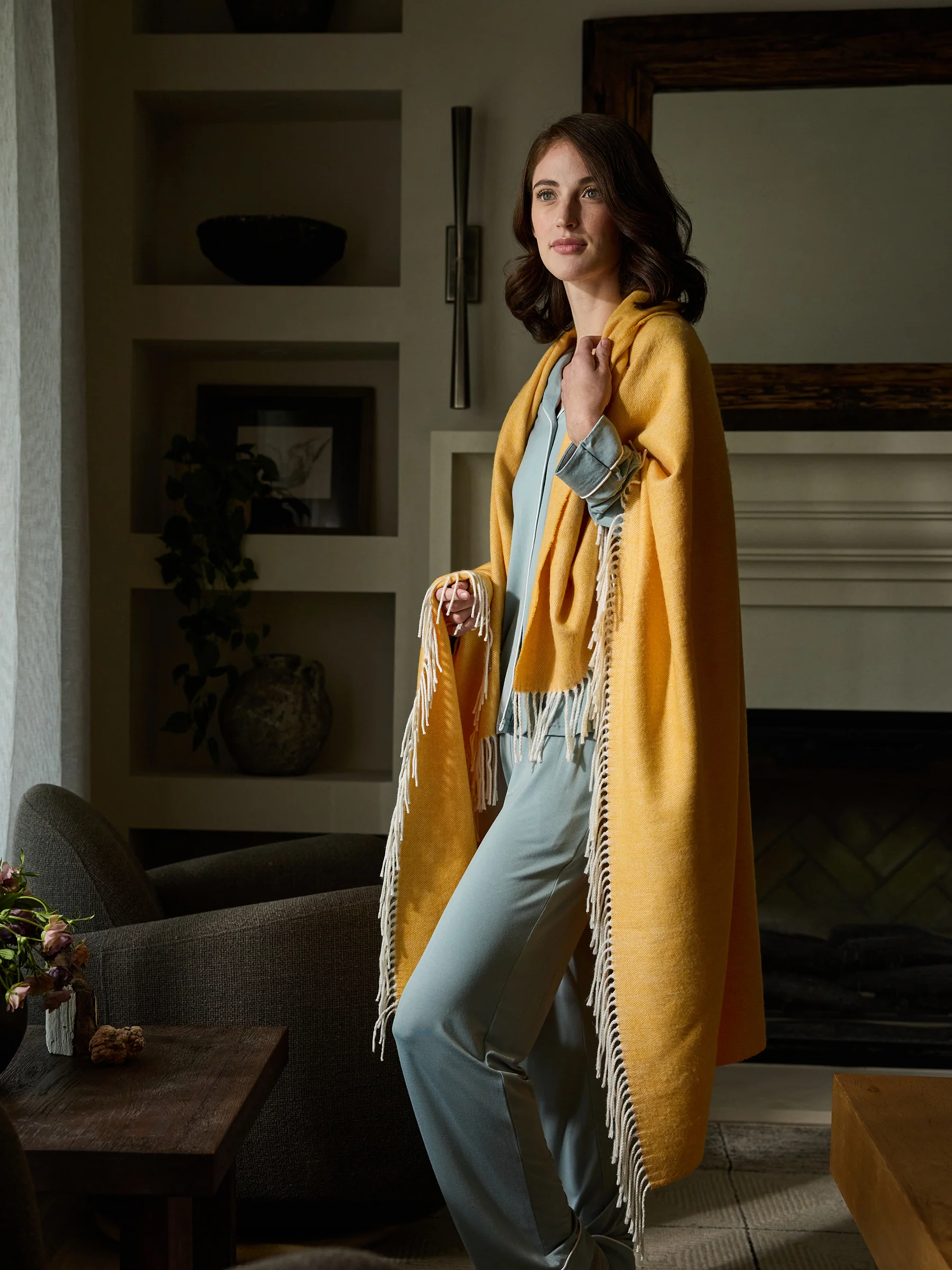 Bamboo Herringbone Tassel Throw - Image 24