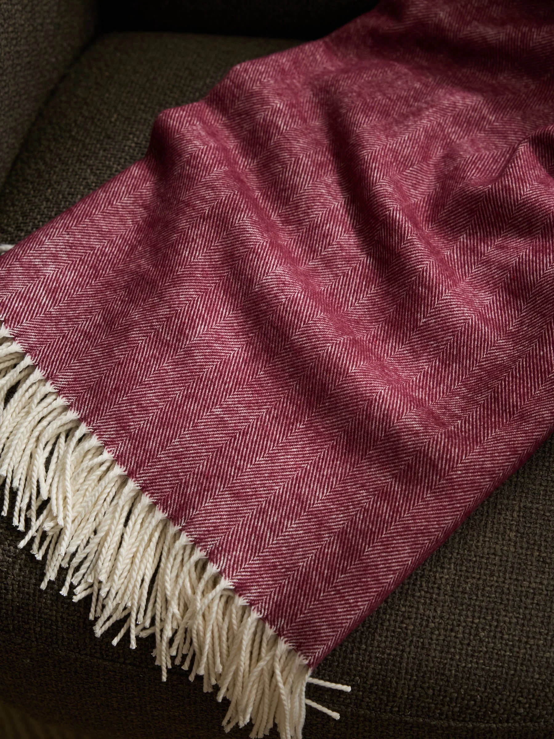 Bamboo Herringbone Tassel Throw - Image 33