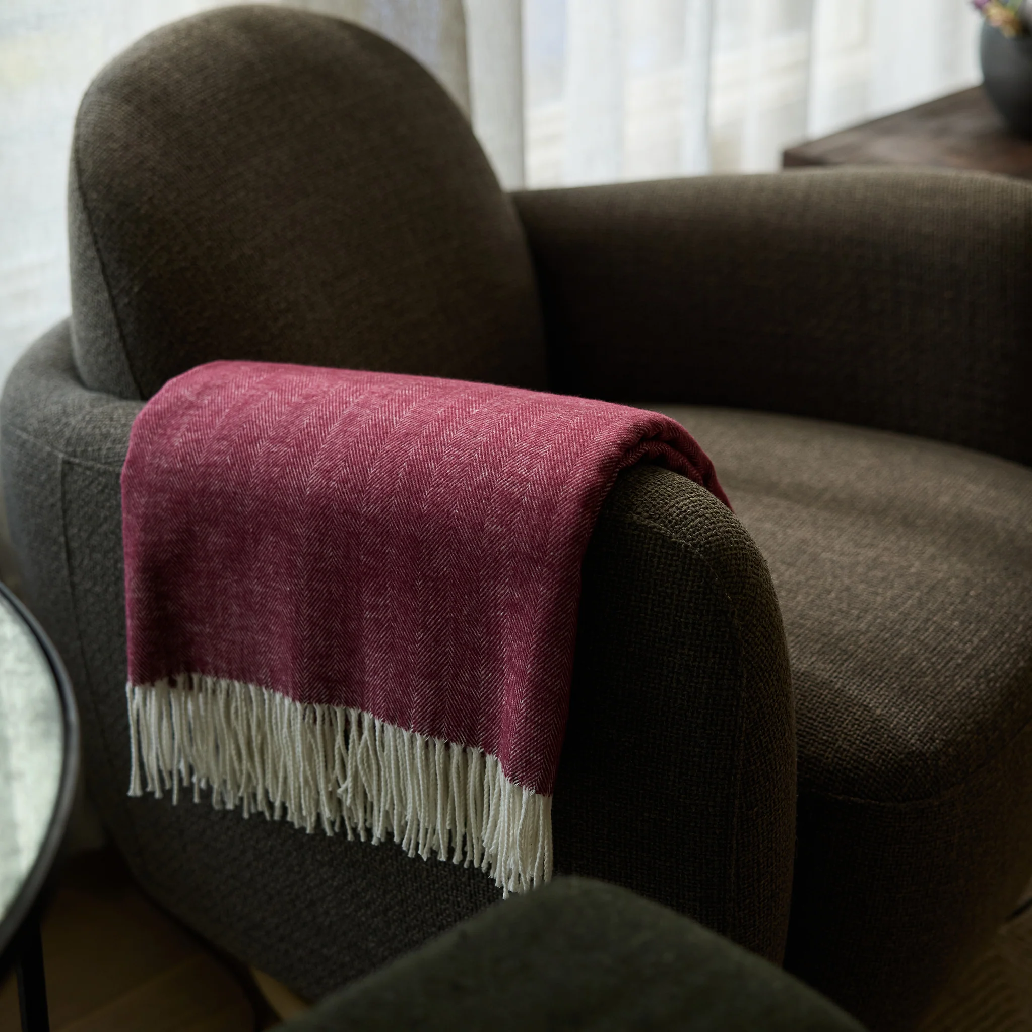Bamboo Herringbone Tassel Throw - Image 34