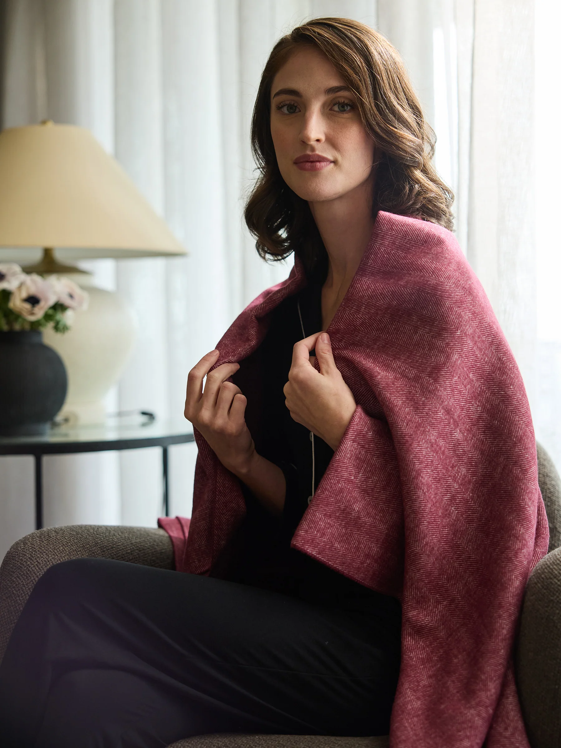 Bamboo Herringbone Tassel Throw - Image 36
