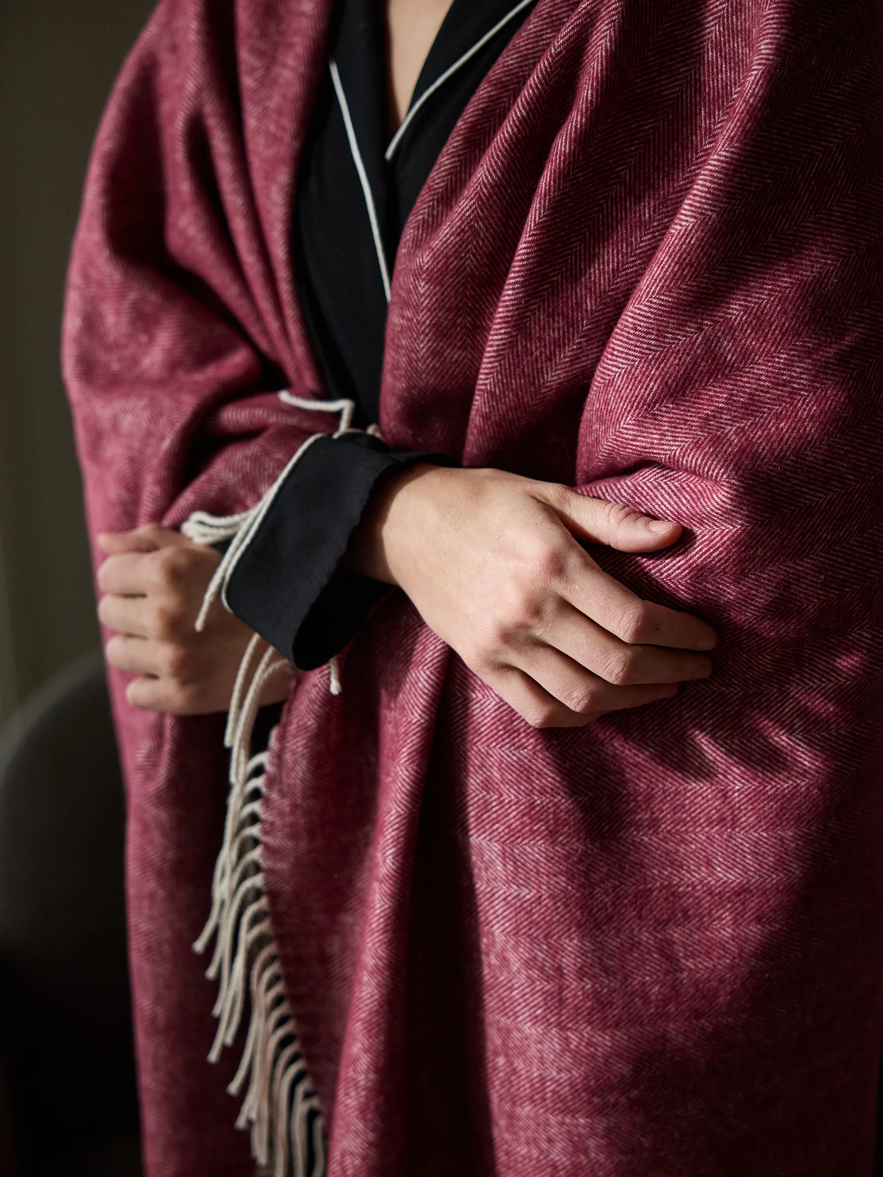 Bamboo Herringbone Tassel Throw - Image 37