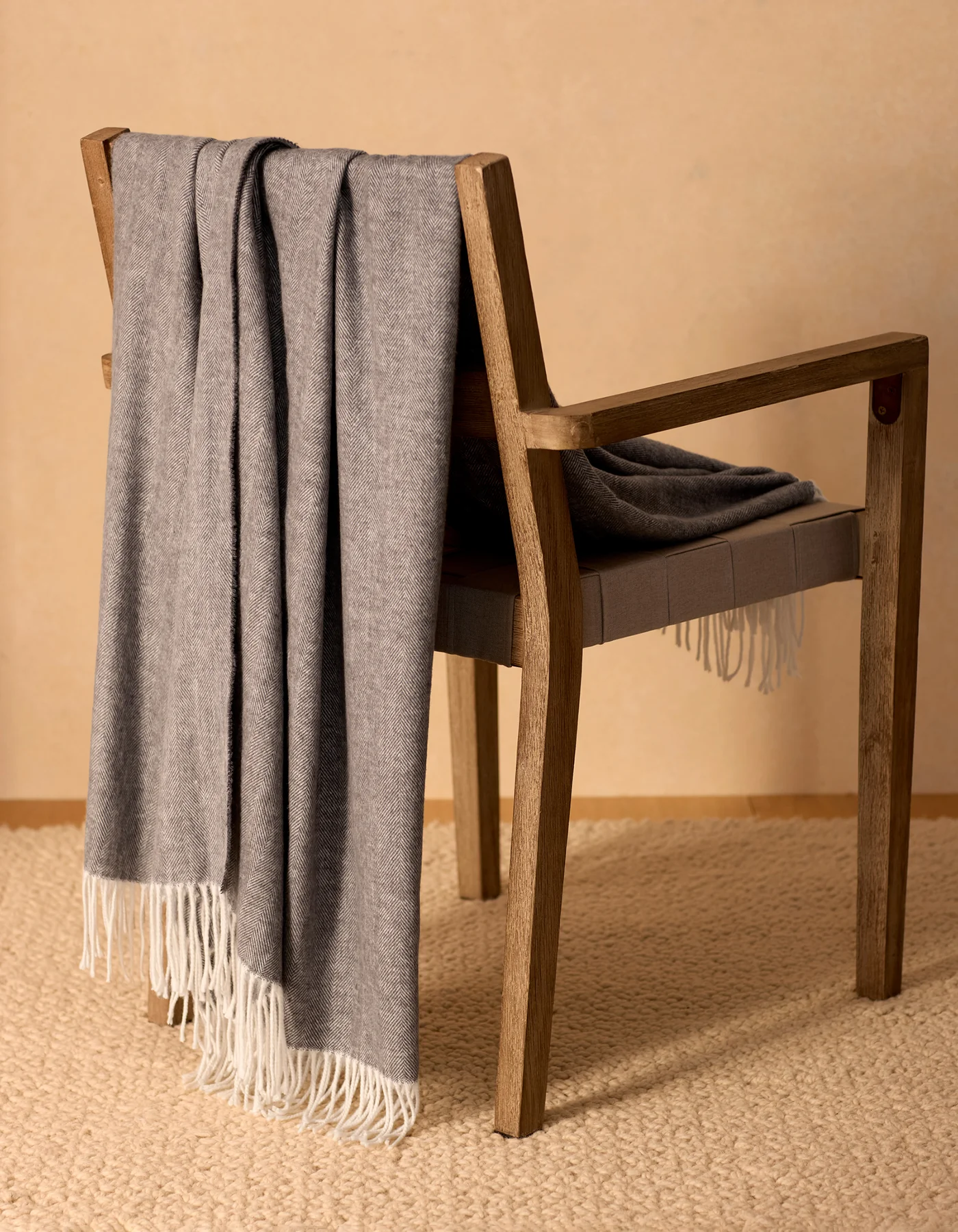 Bamboo Herringbone Tassel Throw - Image 7