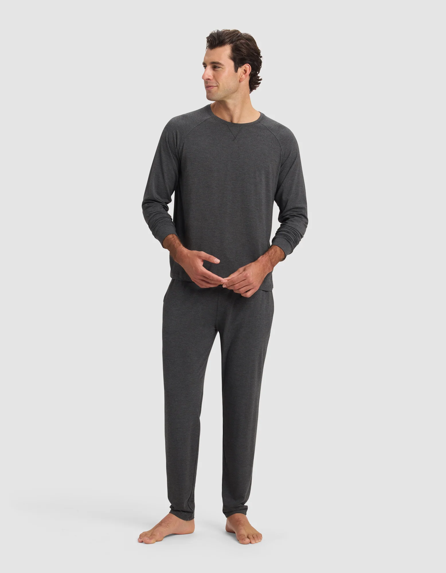 Men's Bamboo Stretch-Knit Long Sleeve Pajama Top - Image 11