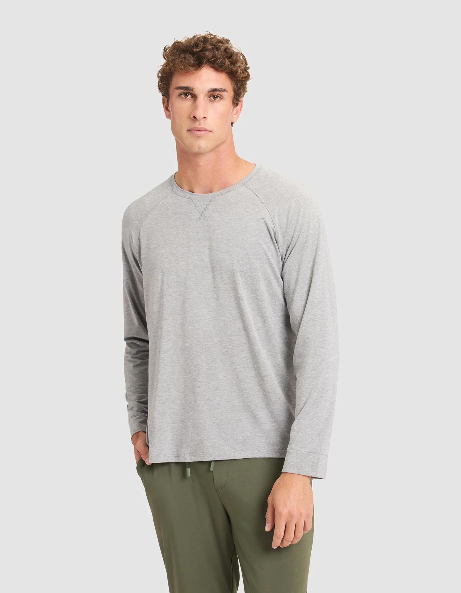 Men's Bamboo Stretch-Knit Long Sleeve Pajama Top - Image 13