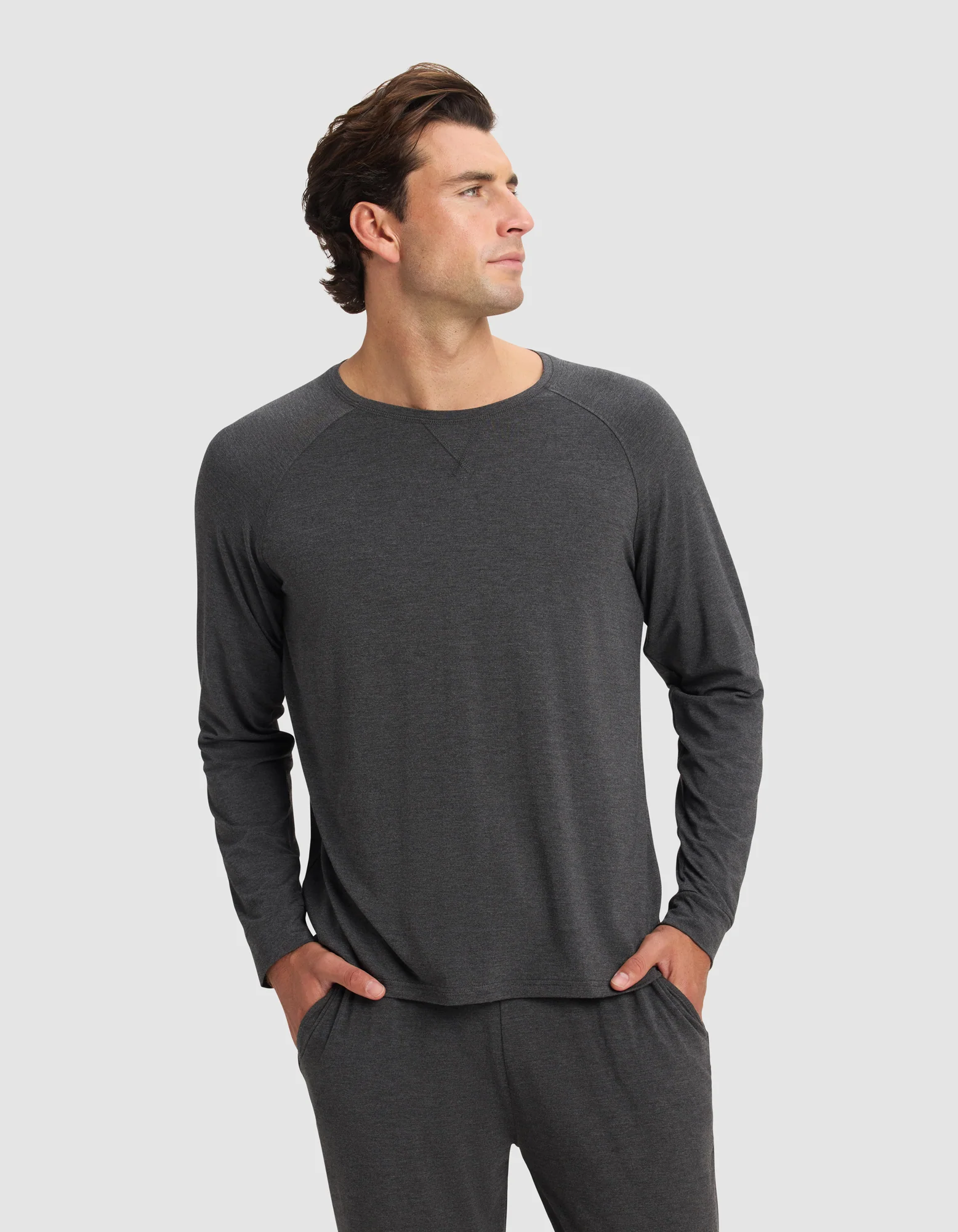 Men's Bamboo Stretch-Knit Long Sleeve Pajama Top - Image 5