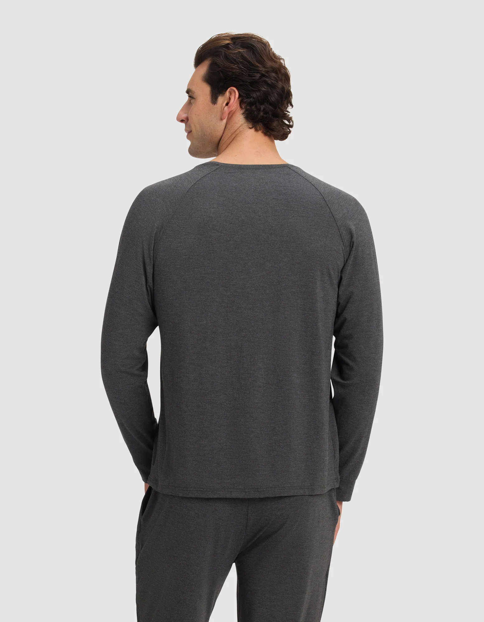 Men's Bamboo Stretch-Knit Long Sleeve Pajama Top - Image 6