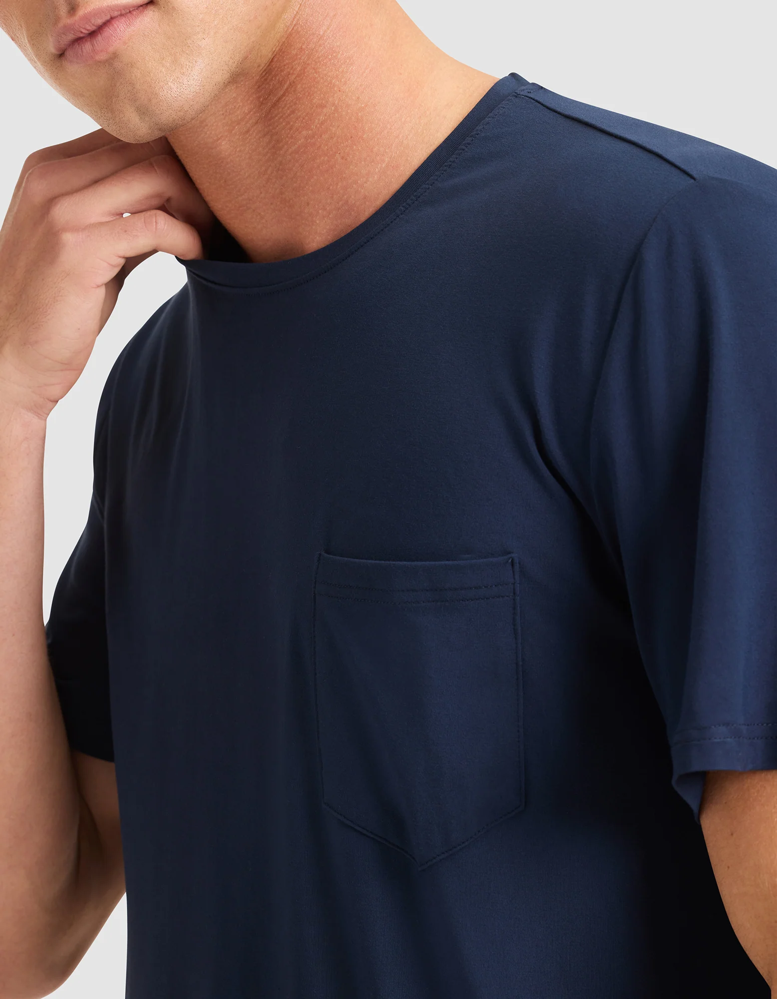 Men's Bamboo Stretch-Knit Short Sleeve Pajama Tee - Image 10