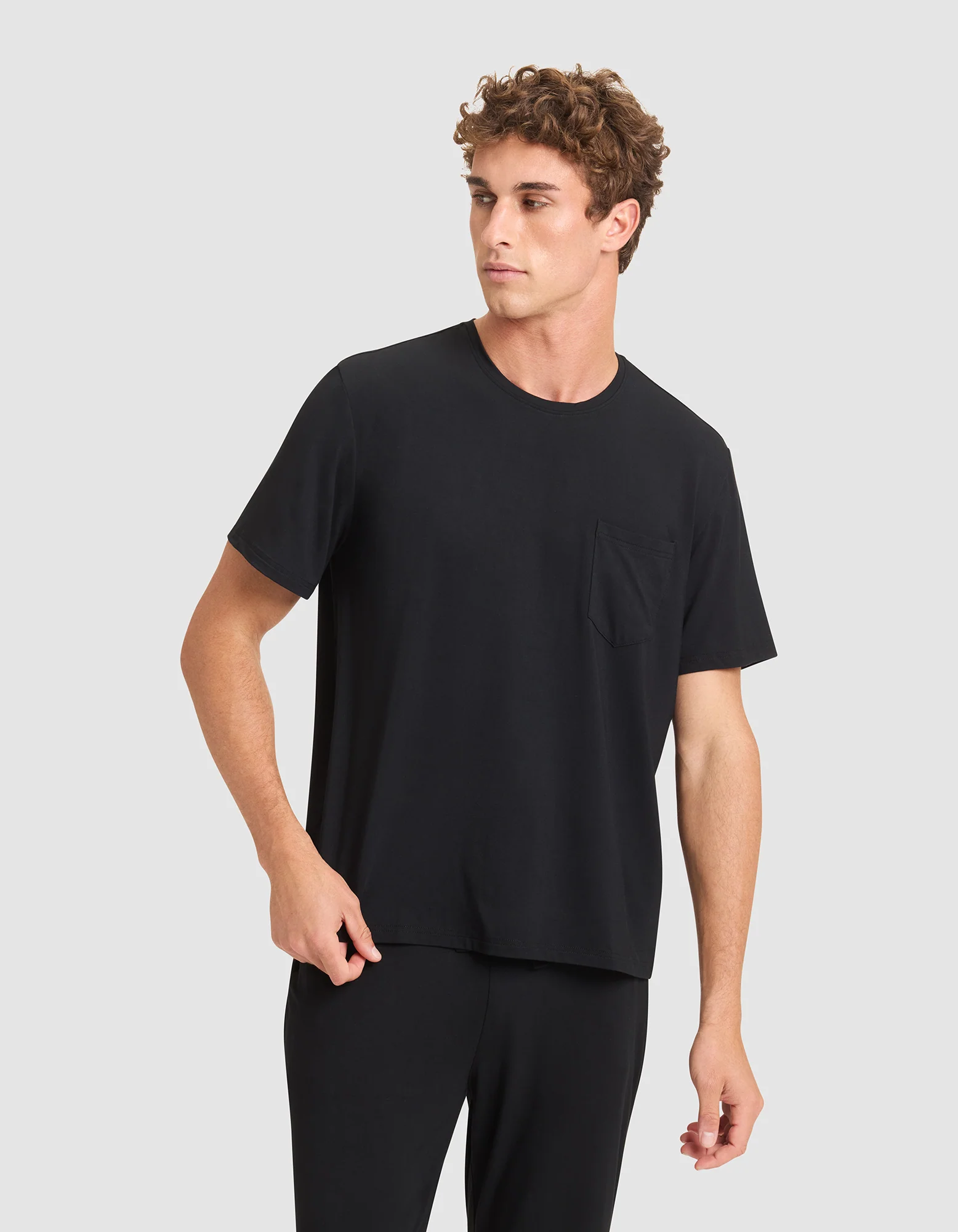 Men's Bamboo Stretch-Knit Short Sleeve Pajama Tee - Image 13