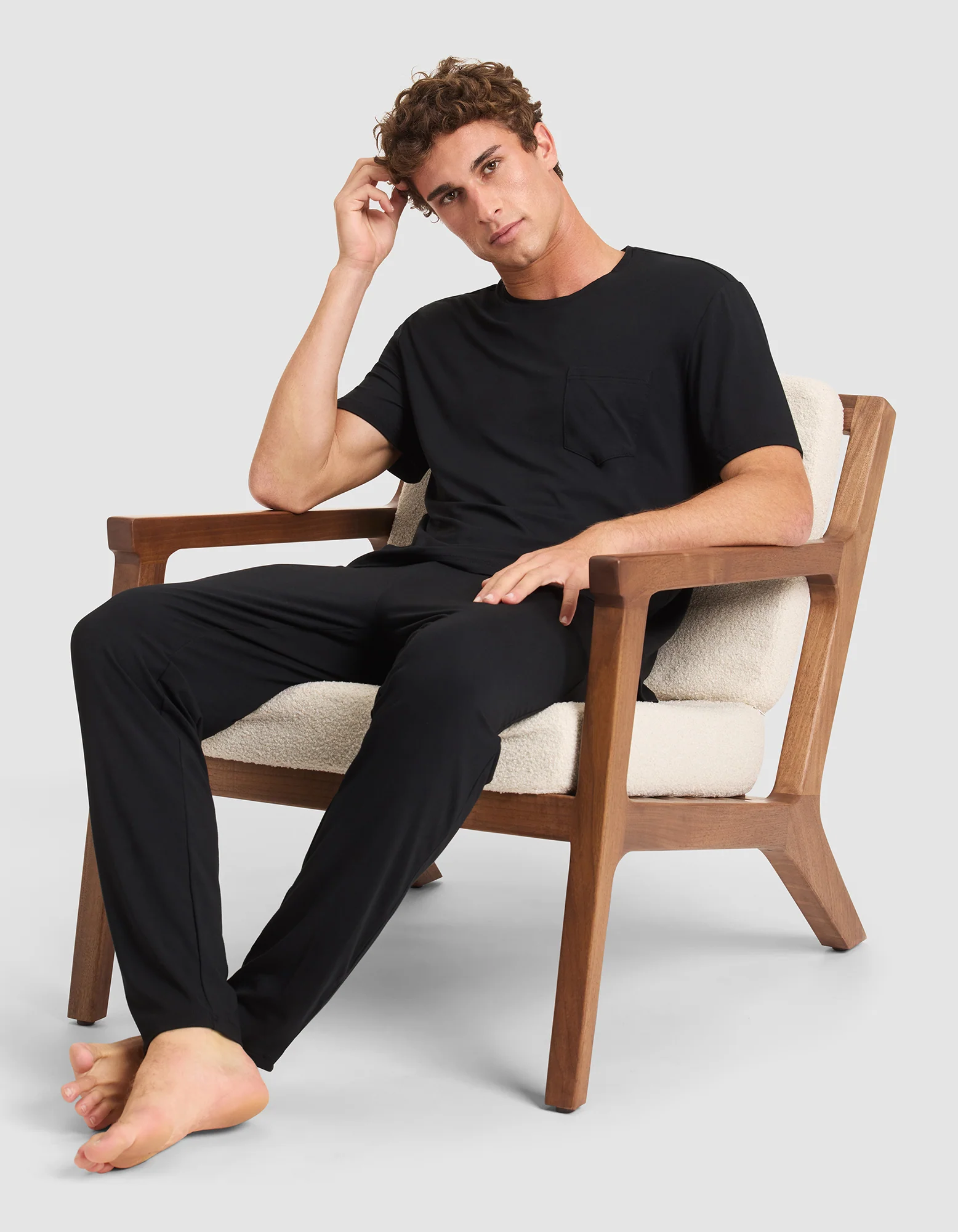 Men's Bamboo Stretch-Knit Short Sleeve Pajama Tee - Image 14