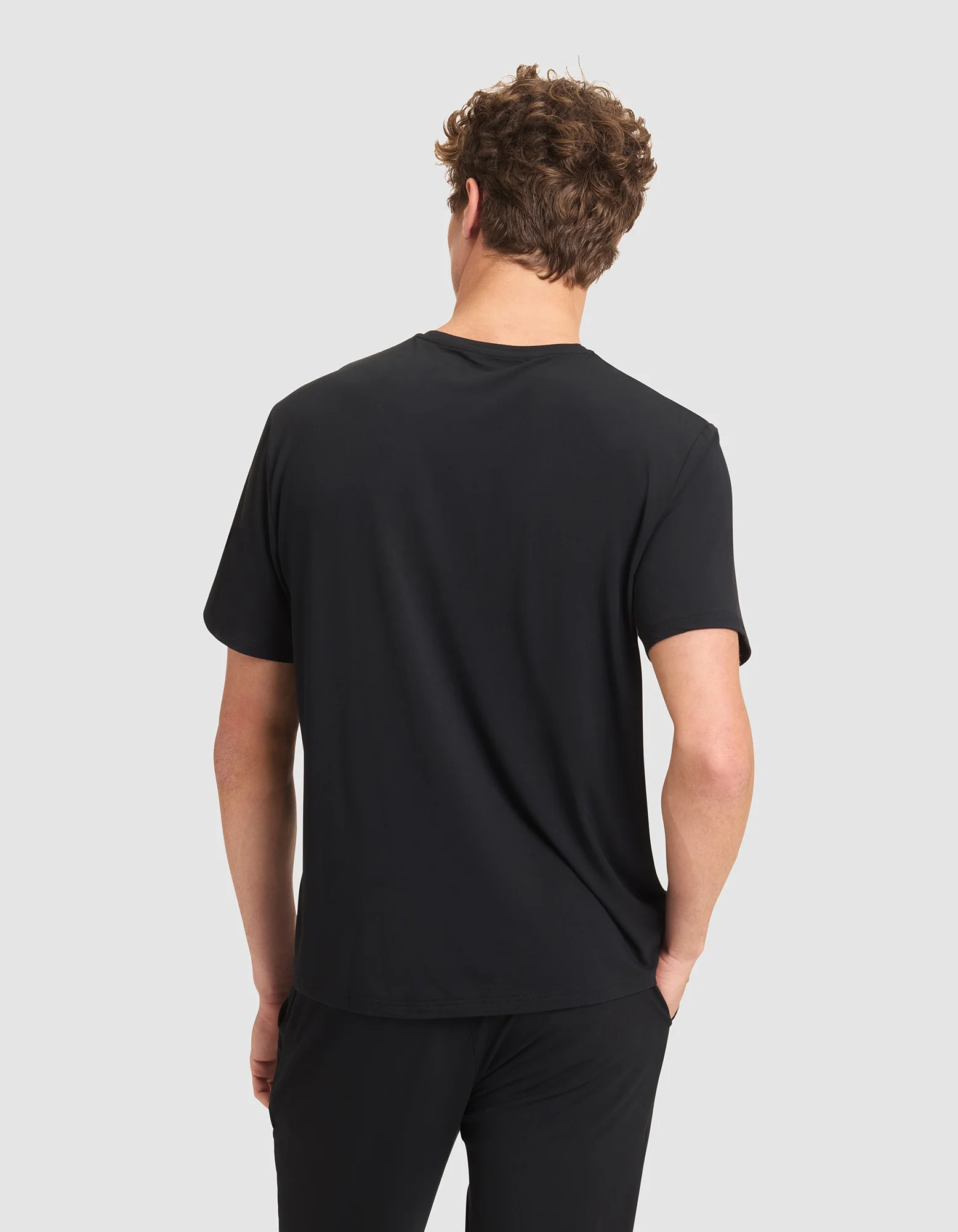 Men's Bamboo Stretch-Knit Short Sleeve Pajama Tee - Image 15
