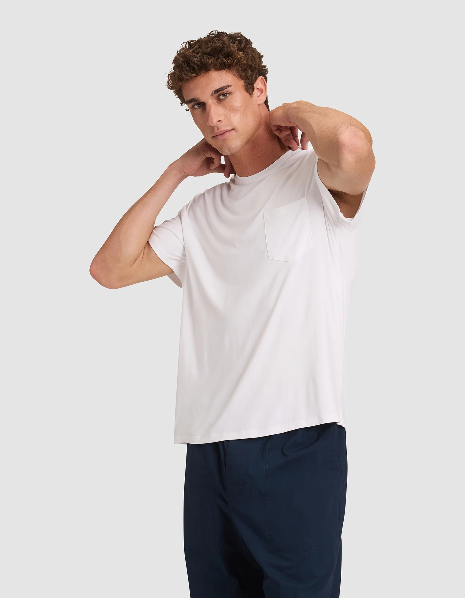 Men's Bamboo Stretch-Knit Short Sleeve Pajama Tee - Image 17