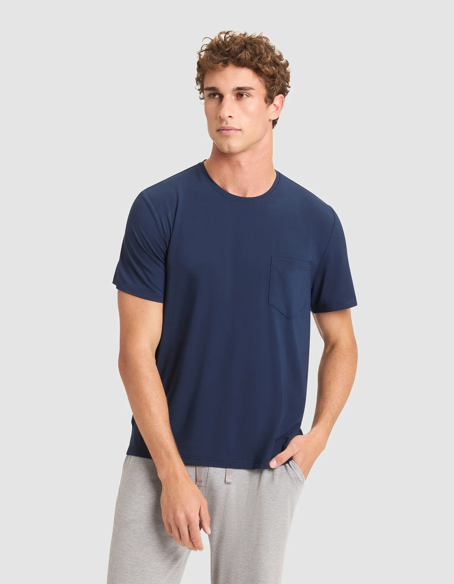 Men's Bamboo Stretch-Knit Short Sleeve Pajama Tee - Image 7