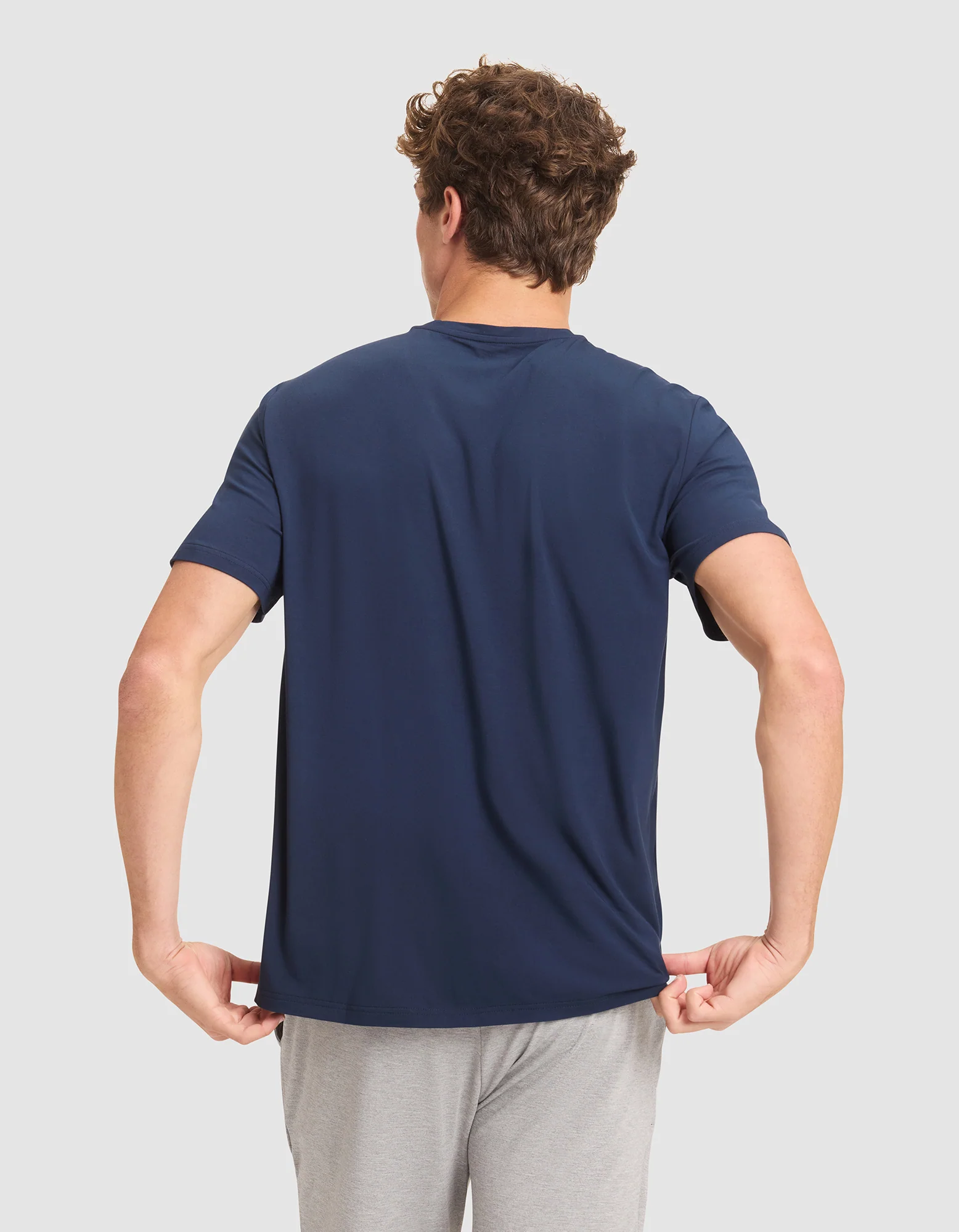 Men's Bamboo Stretch-Knit Short Sleeve Pajama Tee - Image 8