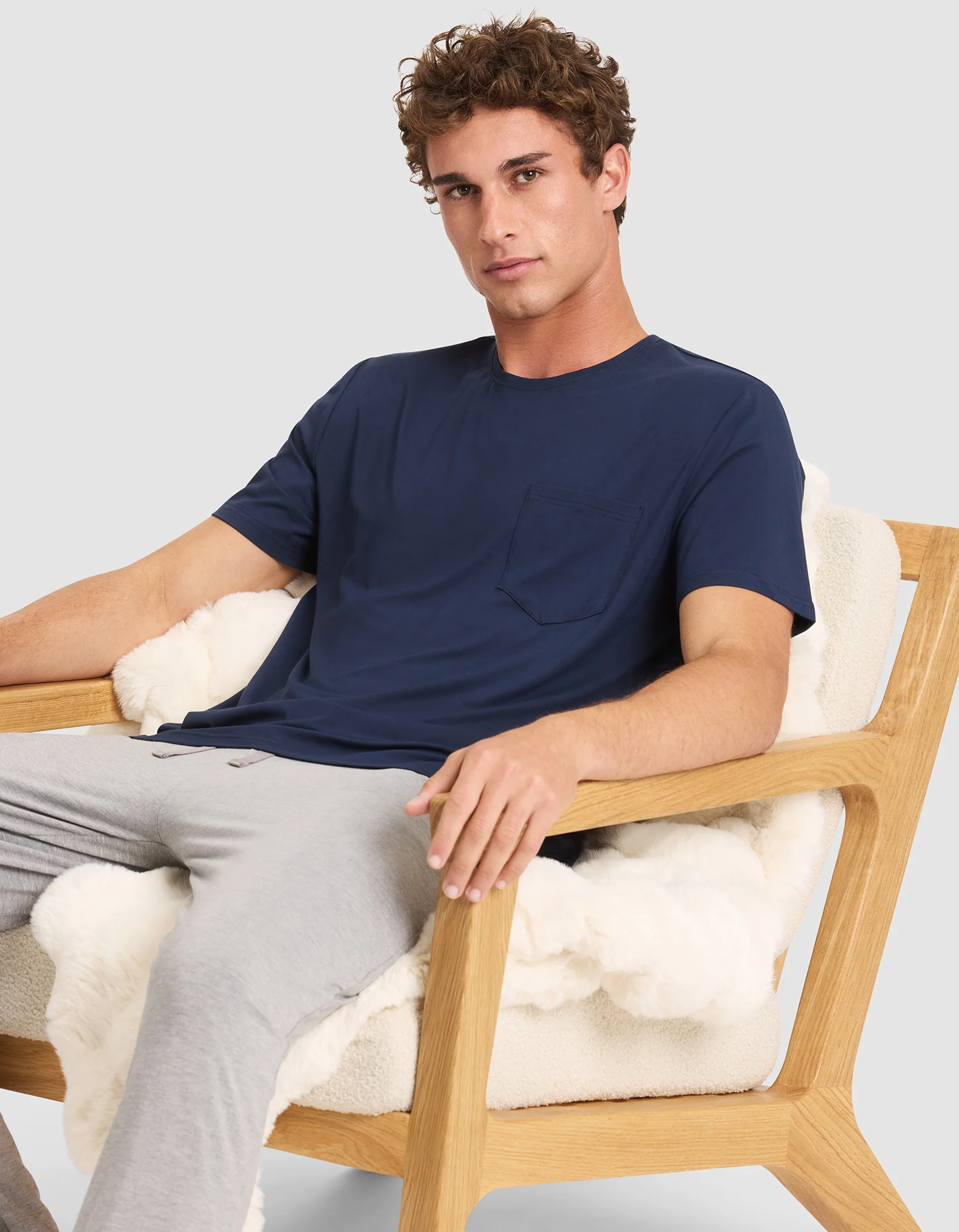 Men's Bamboo Stretch-Knit Short Sleeve Pajama Tee - Image 9