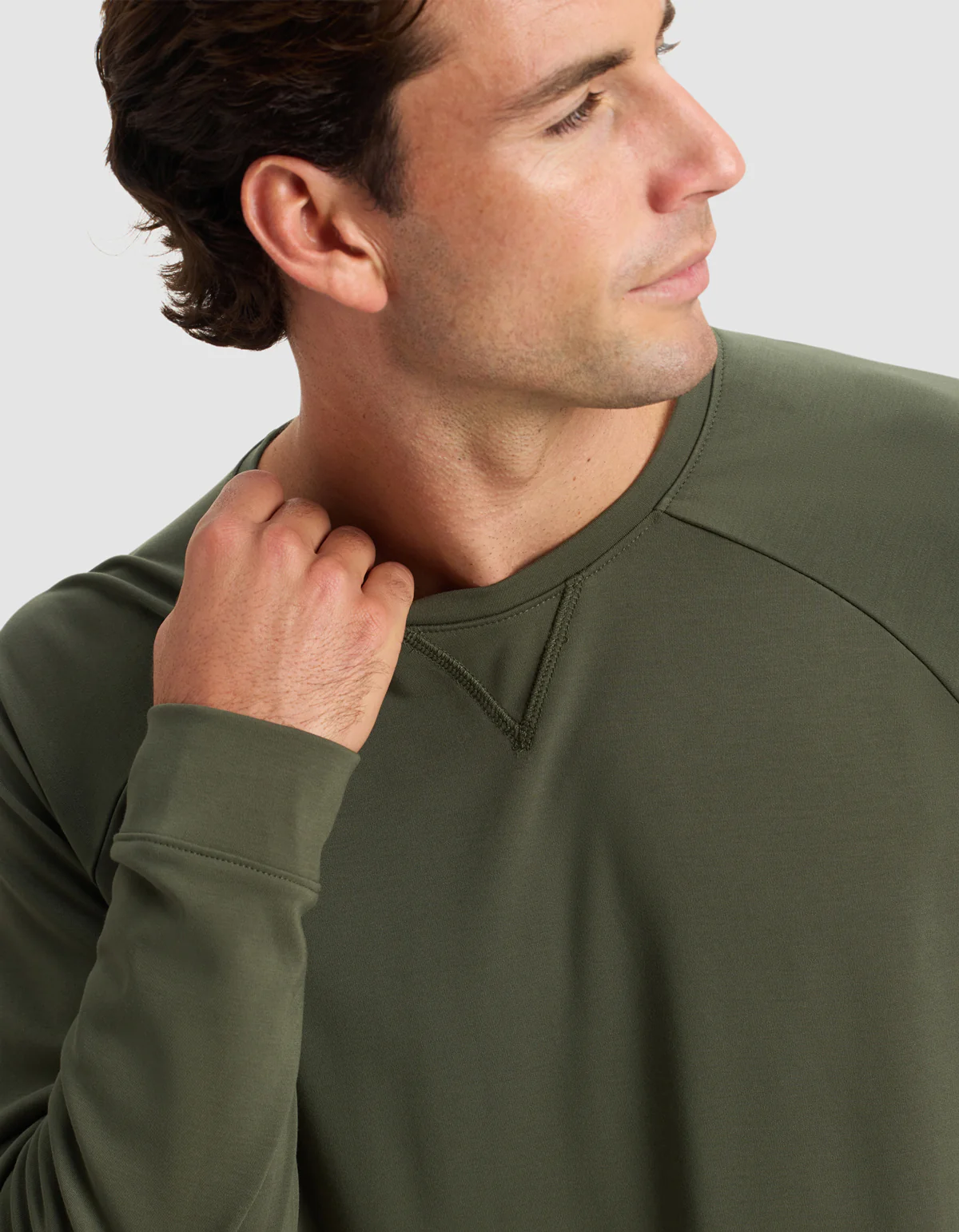 Men's Brushed Bamboo Pullover Crew - Image 10