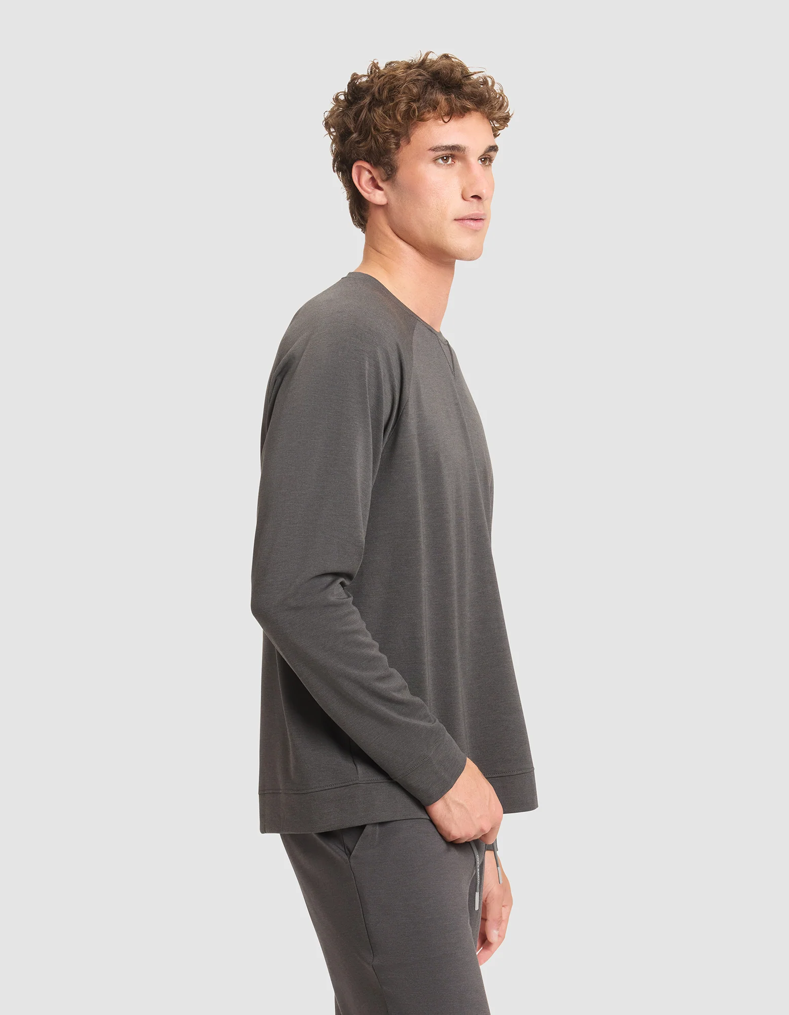Men's Brushed Bamboo Pullover Crew - Image 4