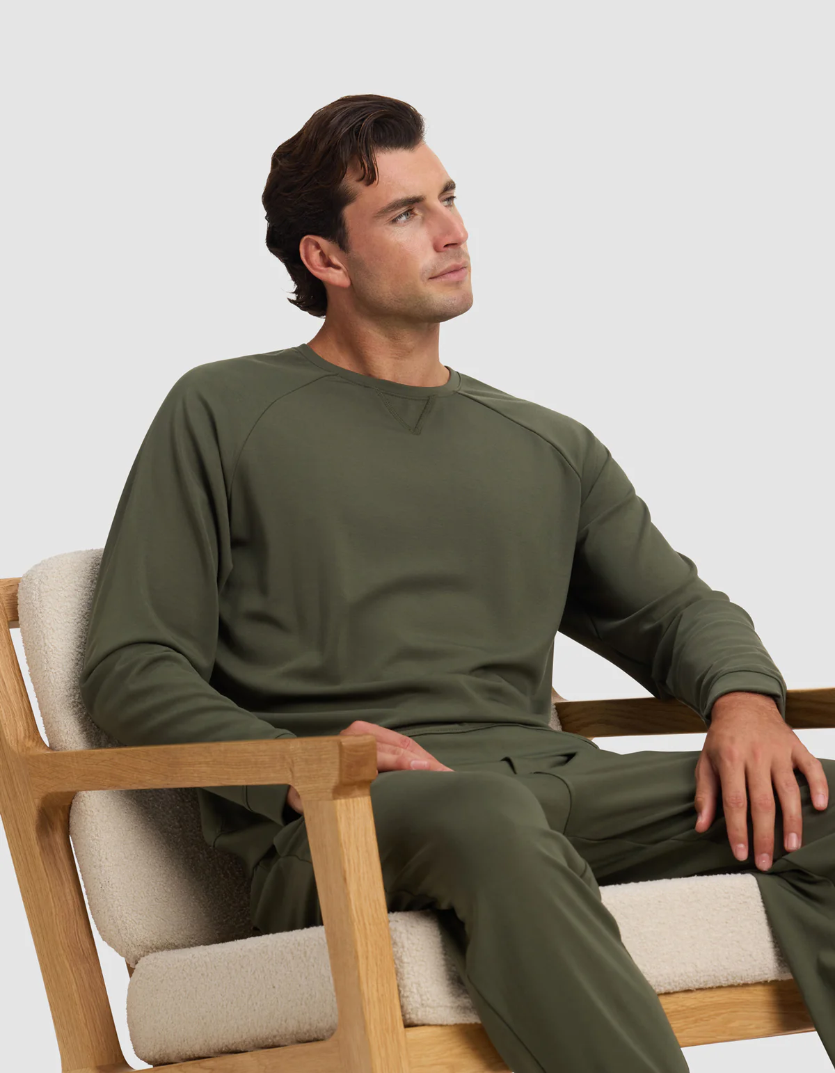 Men's Brushed Bamboo Pullover Crew - Image 9