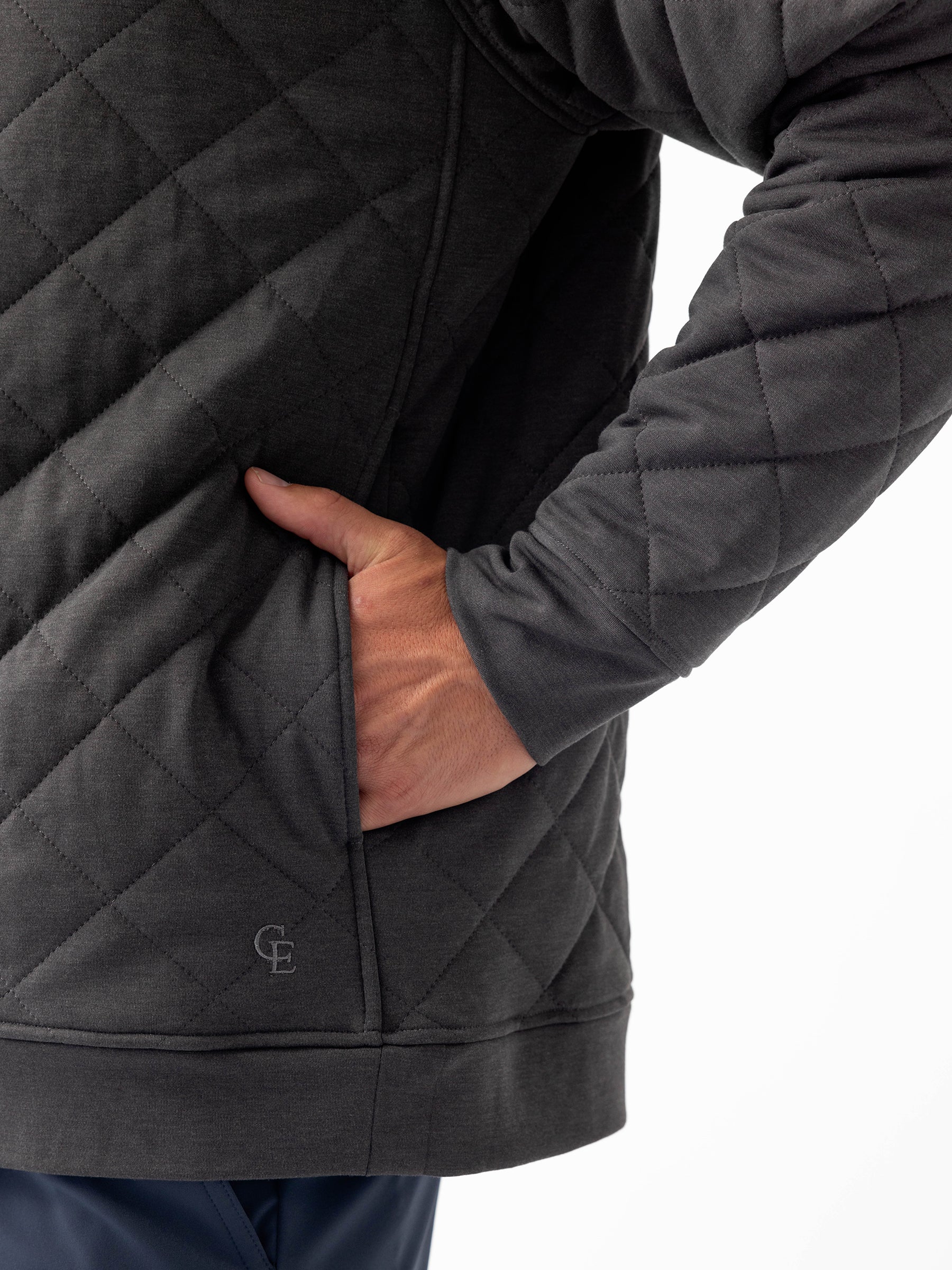 Men's Brushed Bamboo Quilted Snap Pullover - Last Chance - Image 10