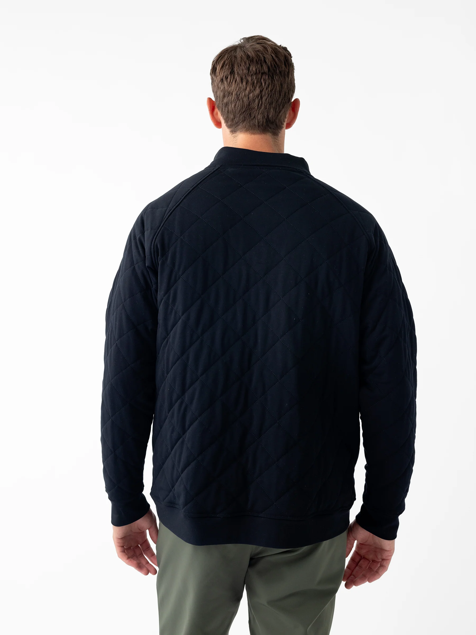Men's Brushed Bamboo Quilted Snap Pullover - Last Chance - Image 12