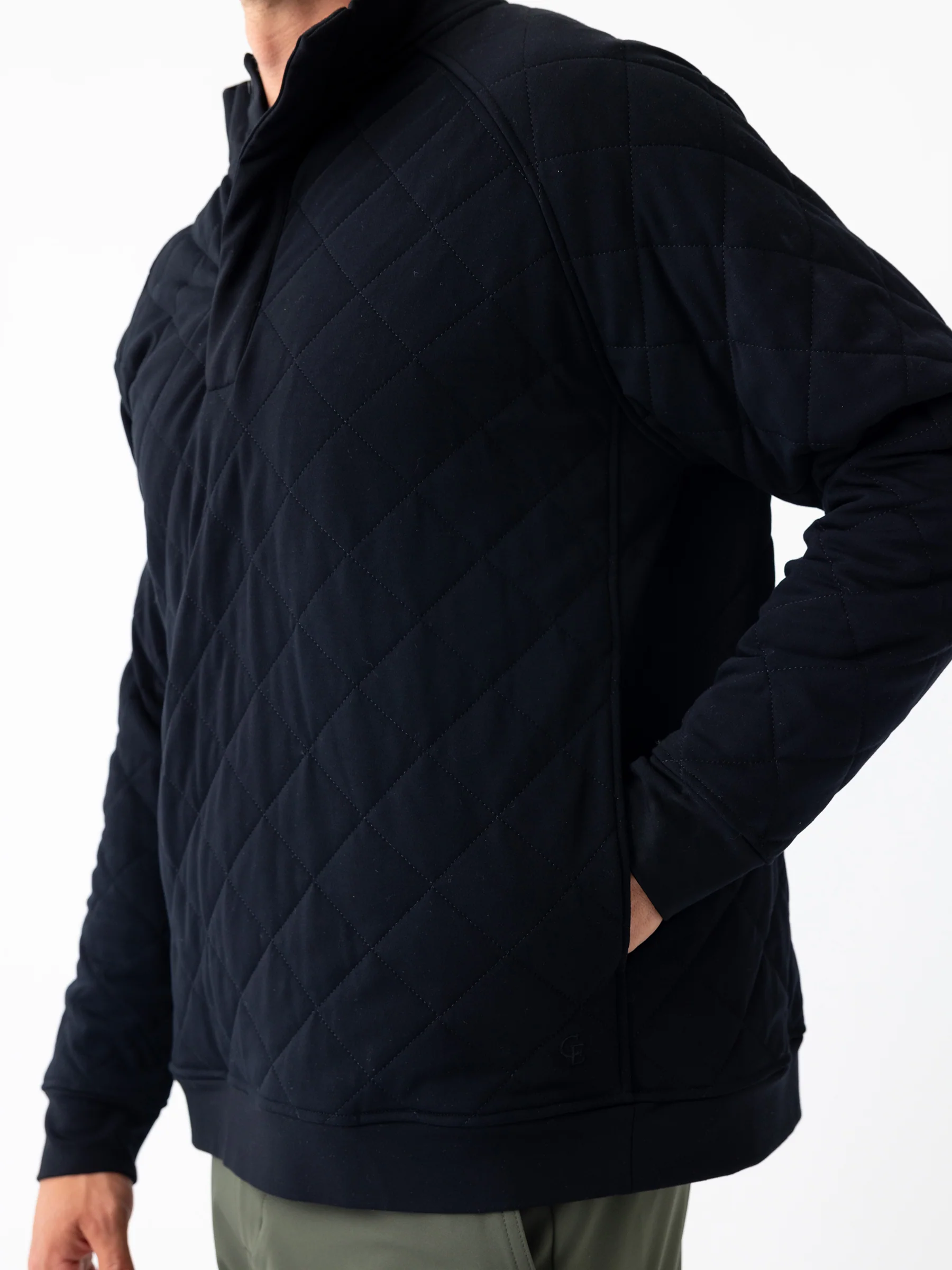 Men's Brushed Bamboo Quilted Snap Pullover - Last Chance - Image 14