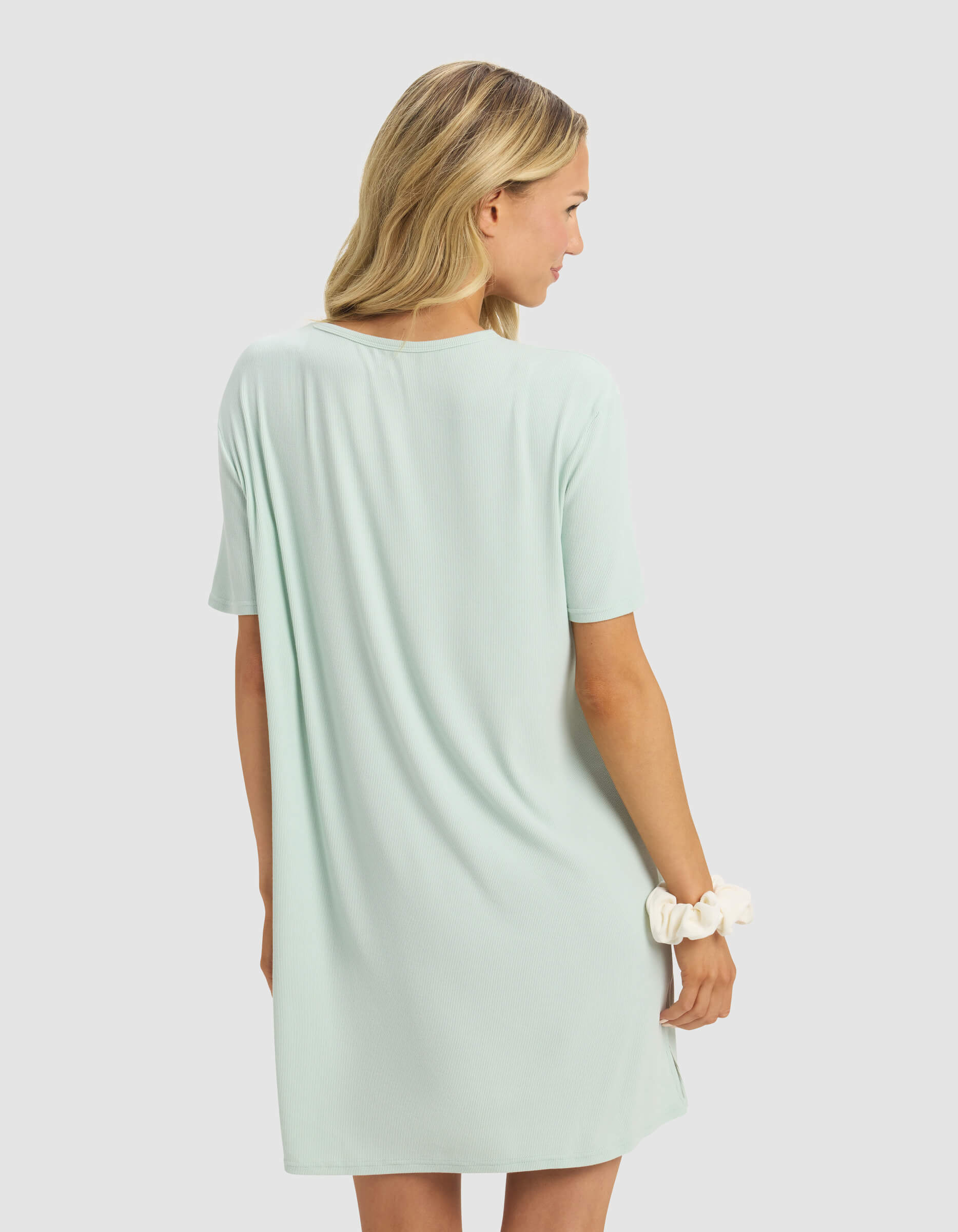 Women's Bamboo Rib-Knit Boyfriend Sleep Dress - Image 11