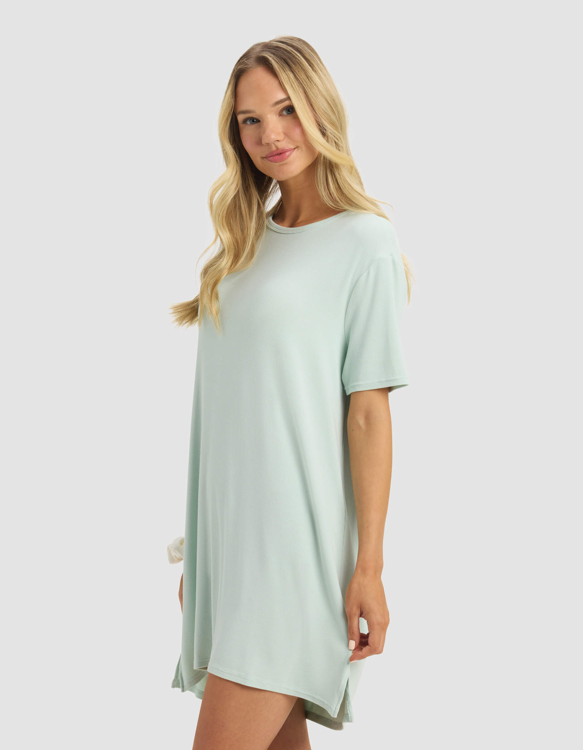 Women's Bamboo Rib-Knit Boyfriend Sleep Dress - Image 4