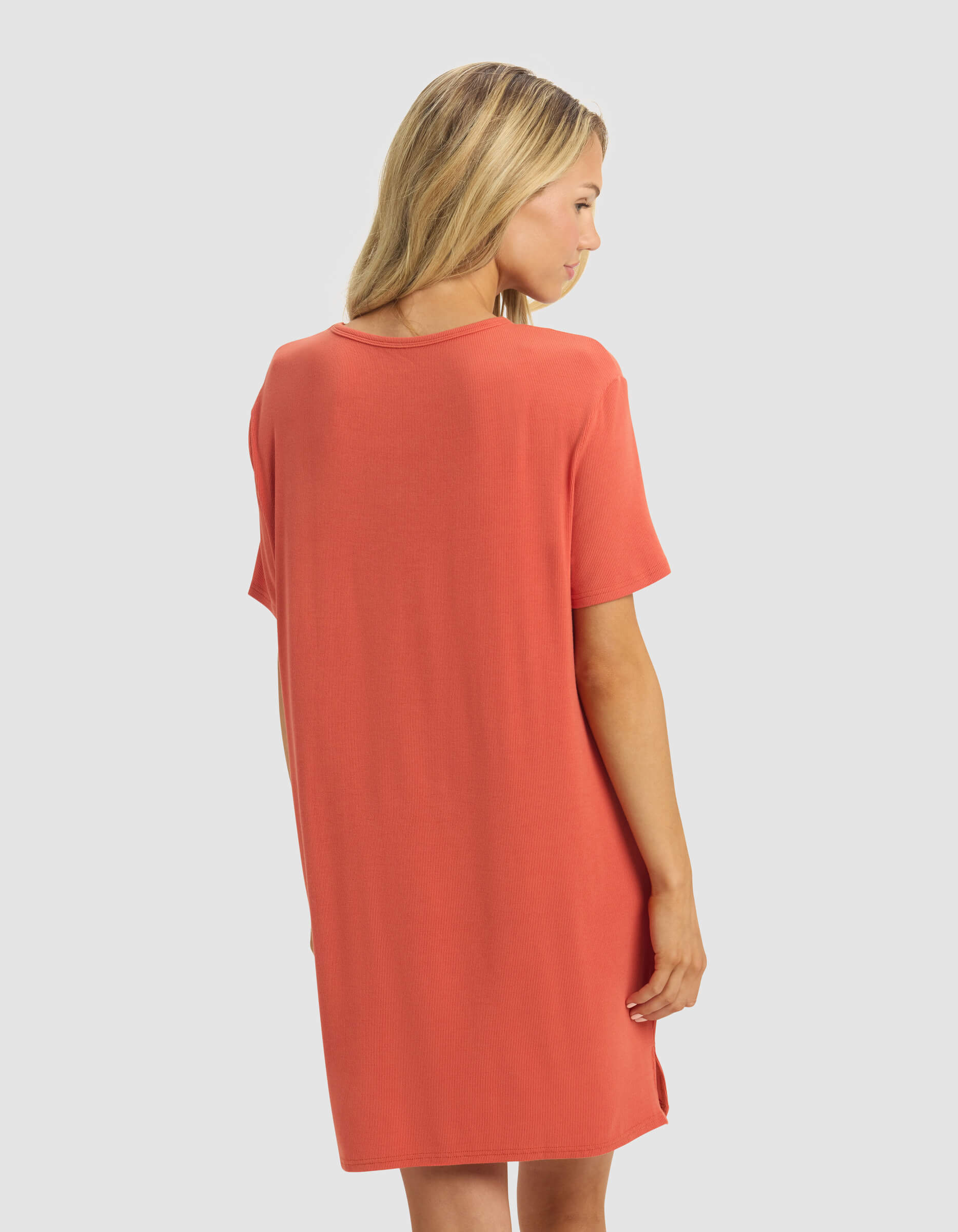 Women's Bamboo Rib-Knit Boyfriend Sleep Dress - Image 6