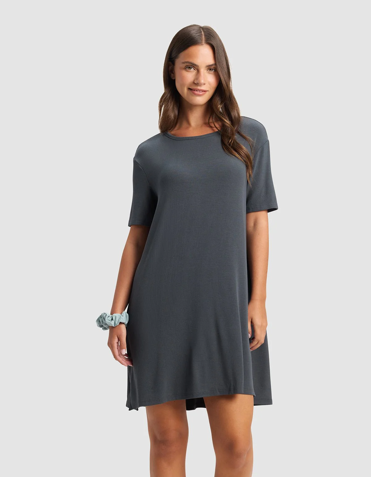 Women's Bamboo Rib-Knit Boyfriend Sleep Dress - Image 8