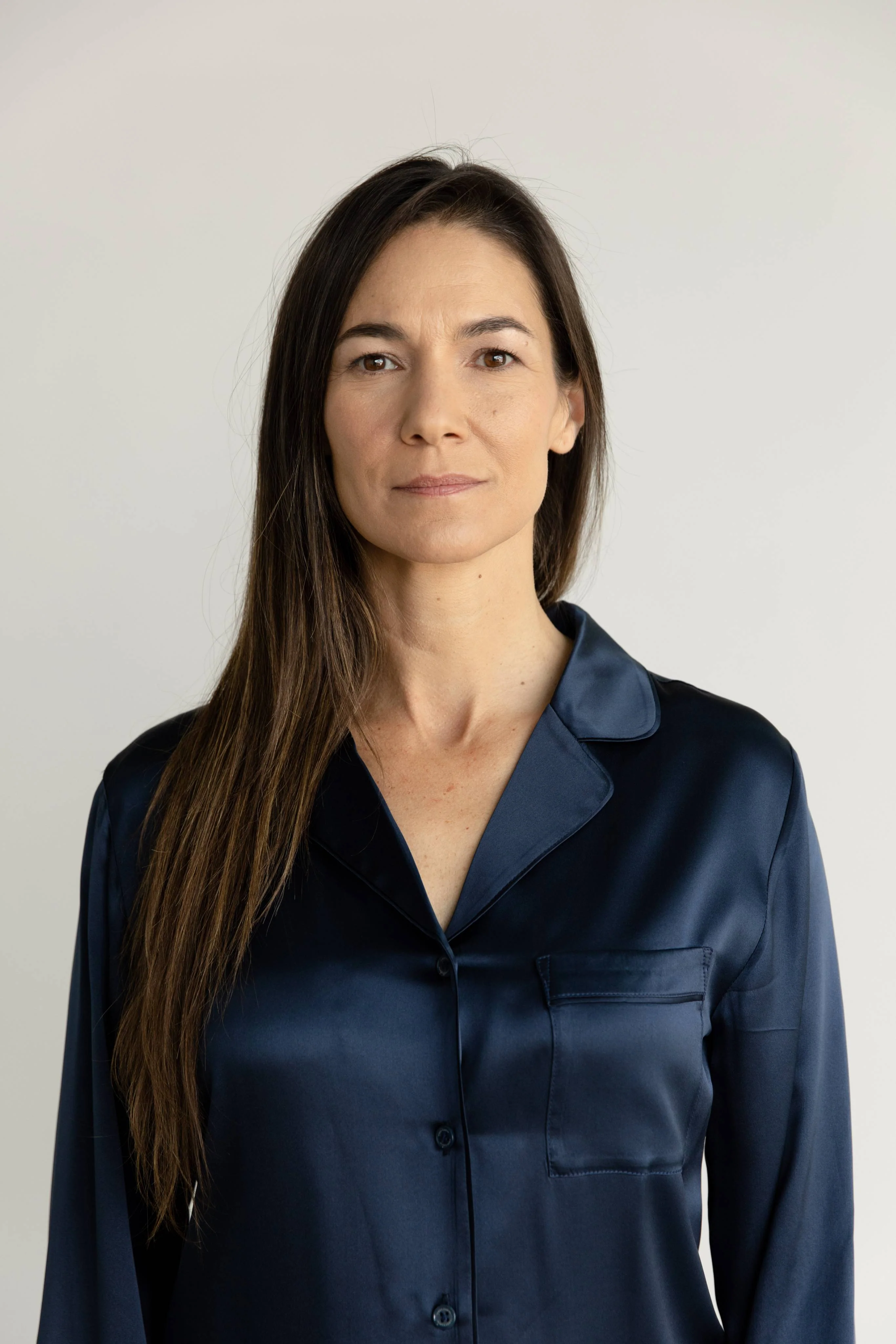 Serenity Silk Classic Long Sleeve Pajama Top - Last Chance - Image 17