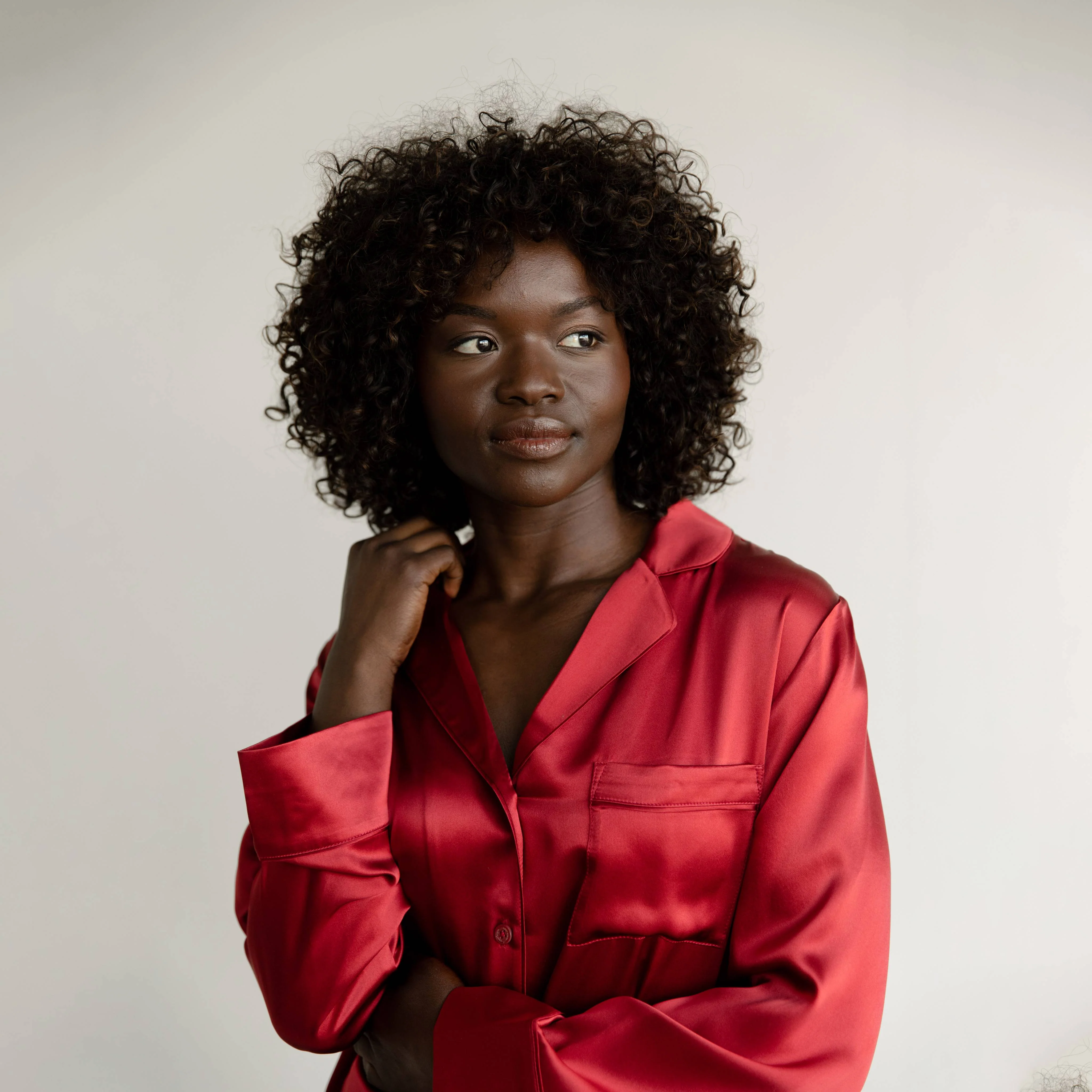 Serenity Silk Classic Long Sleeve Pajama Top - Last Chance - Image 3