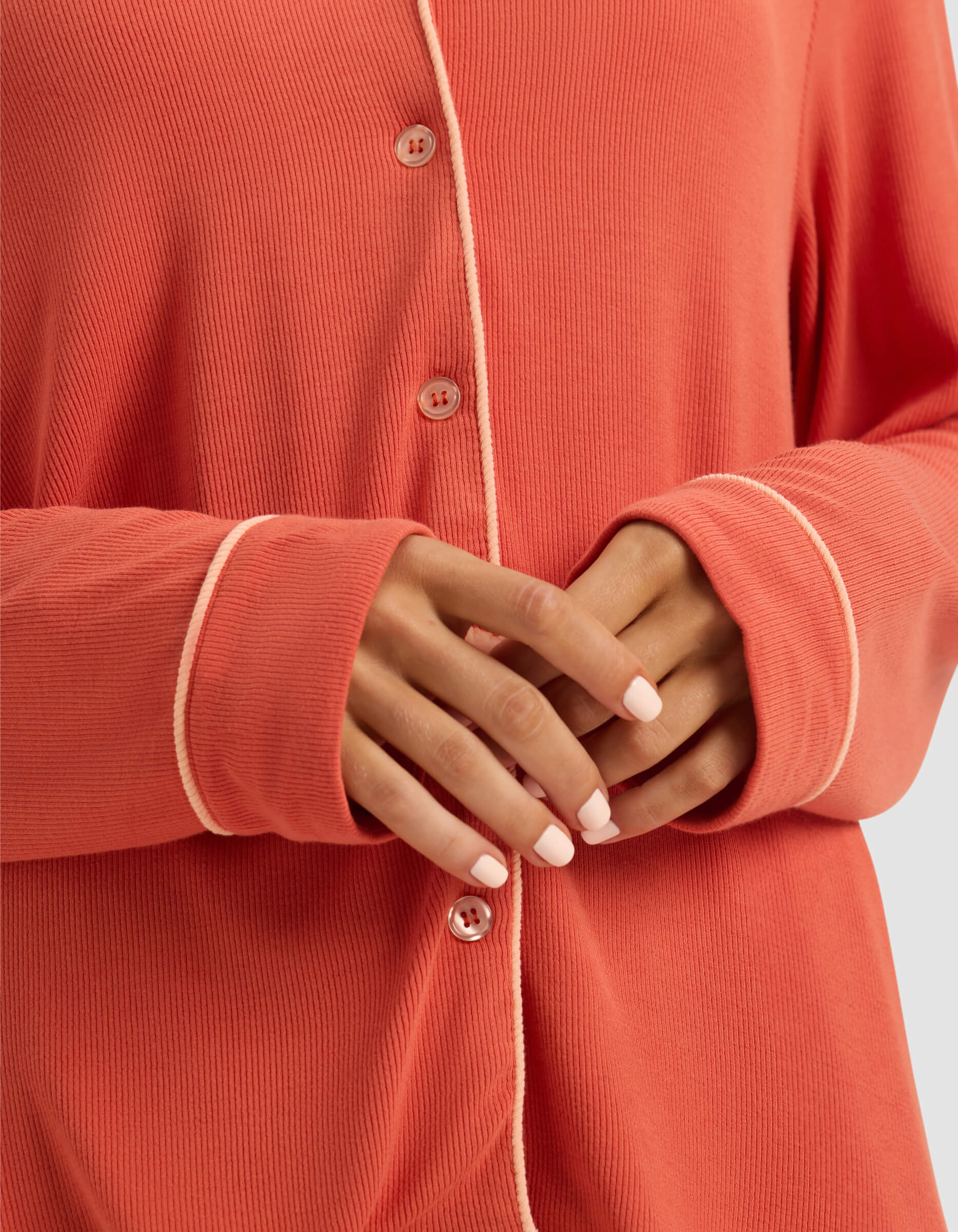 Women's Bamboo Rib-Knit Classic Long Sleeve Pajama Top - Image 20