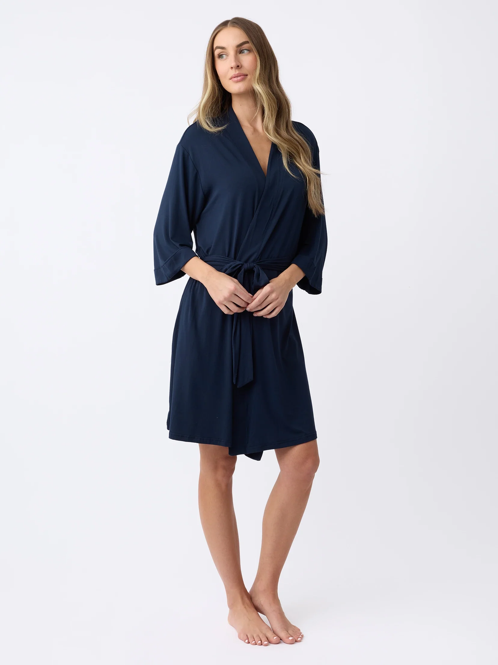Women's Bamboo Stretch-Knit Kimono Robe - Image 11