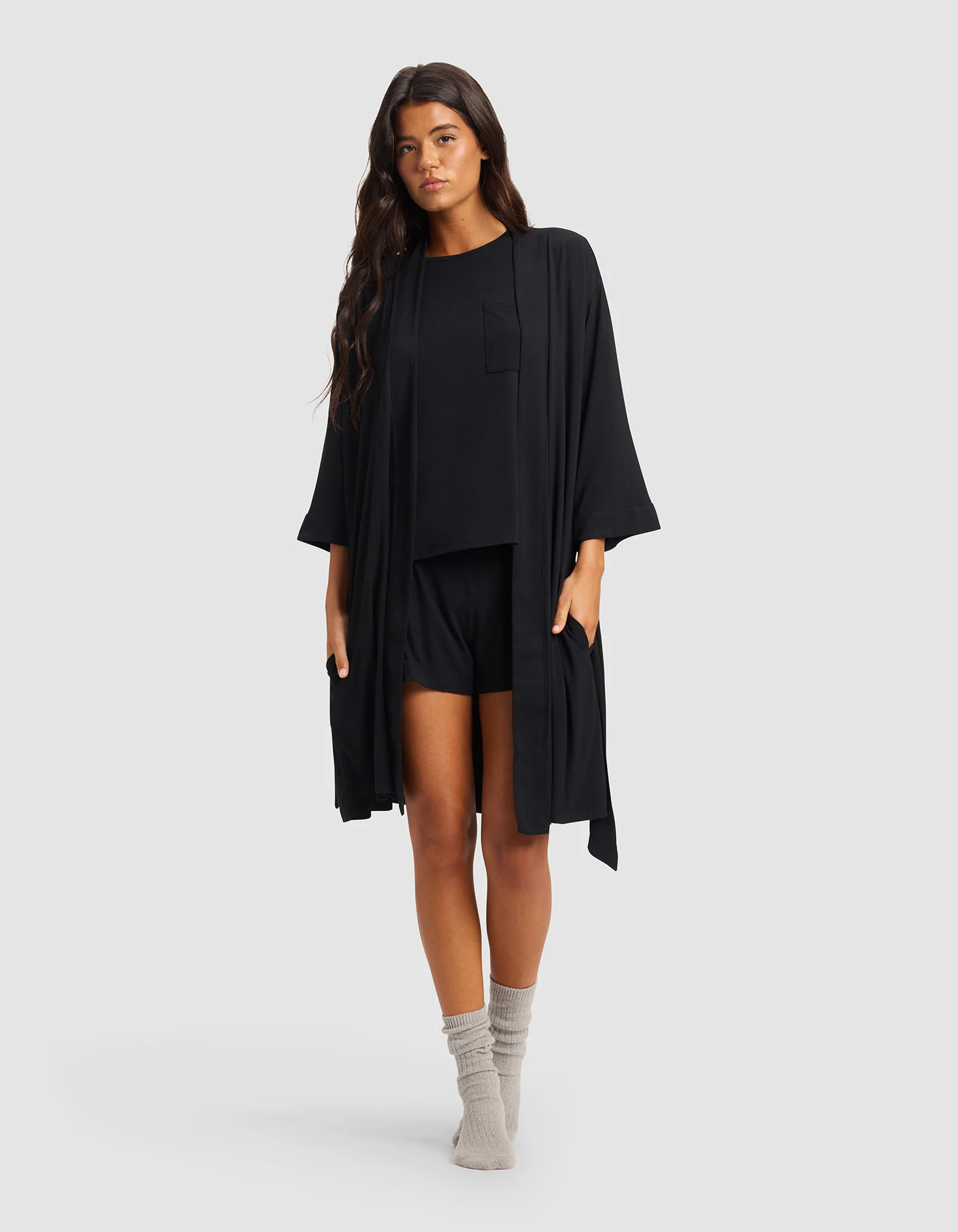 Women's Bamboo Stretch-Knit Kimono Robe - Image 20