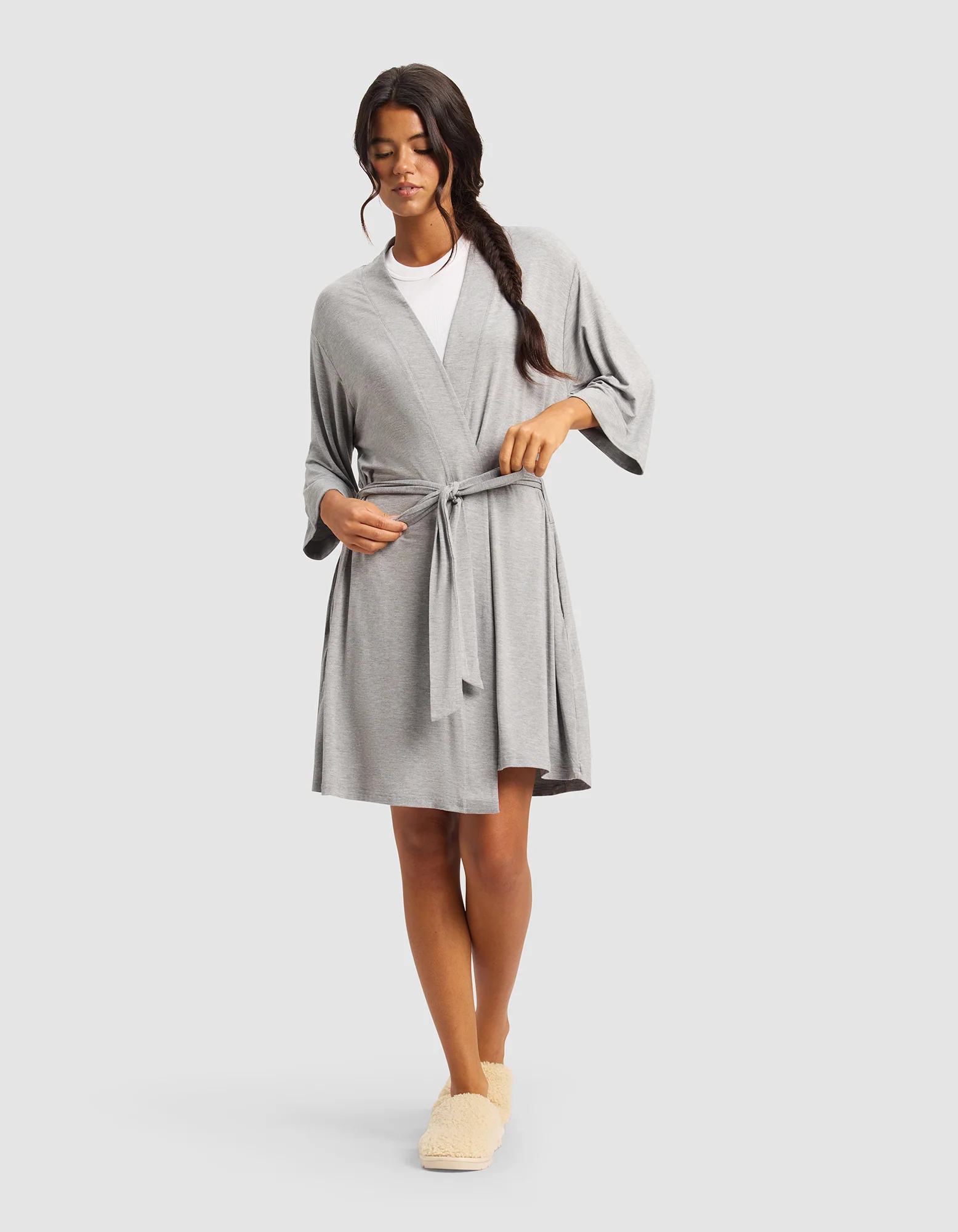 Women's Bamboo Stretch-Knit Kimono Robe - Image 3
