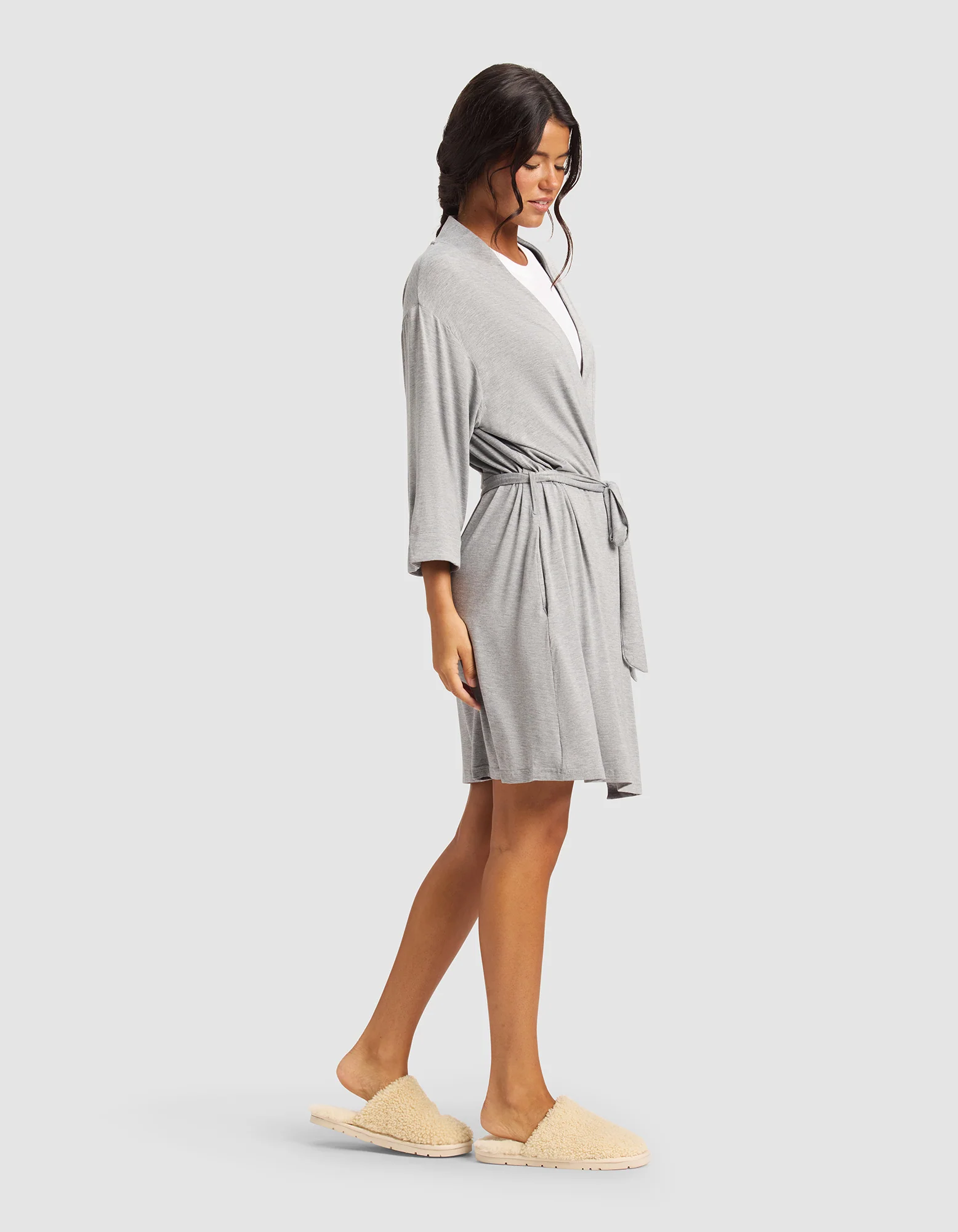 Women's Bamboo Stretch-Knit Kimono Robe - Image 4