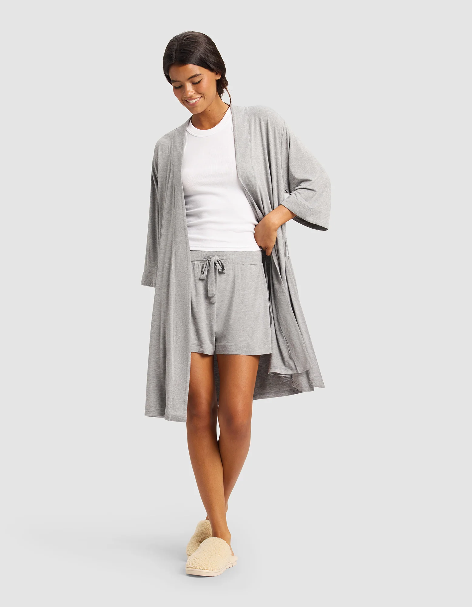Women's Bamboo Stretch-Knit Kimono Robe - Image 6