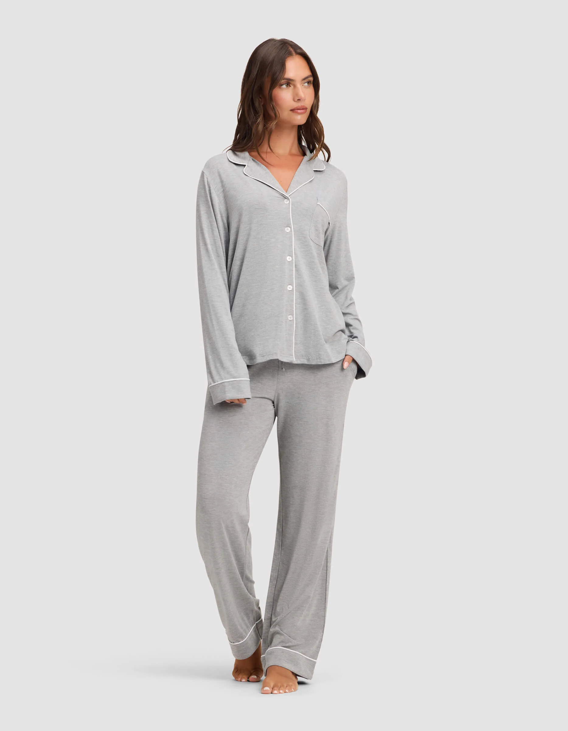 Women's Bamboo Stretch-Knit Long Sleeve Pajama Set - Image 31