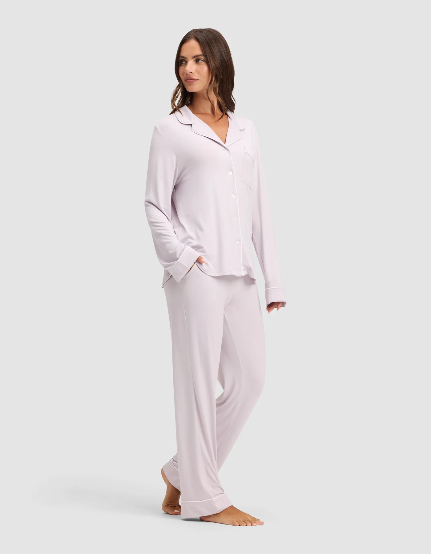 Women's Bamboo Stretch-Knit Long Sleeve Pajama Set - Image 48