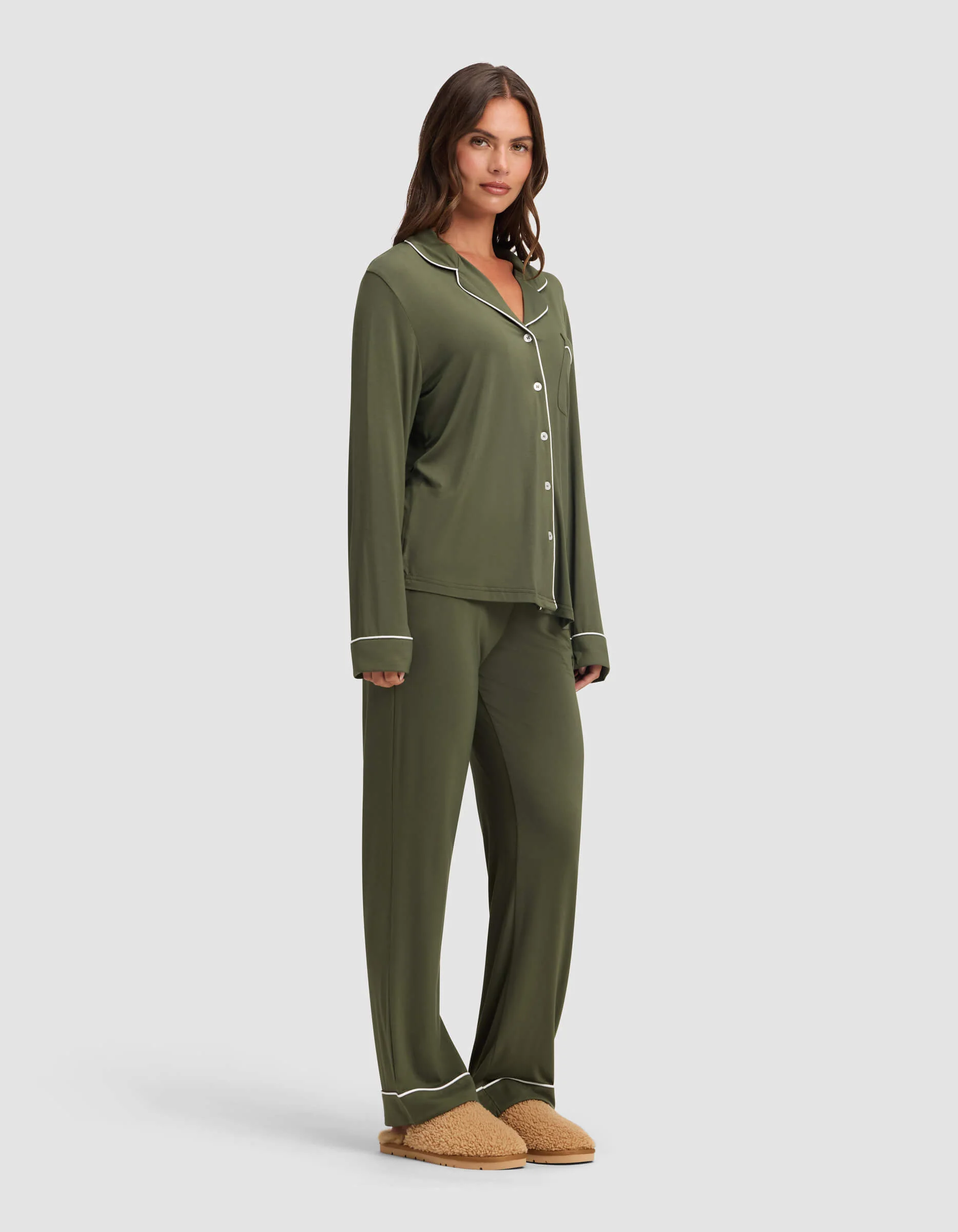 Women's Bamboo Stretch-Knit Long Sleeve Pajama Set - Image 55