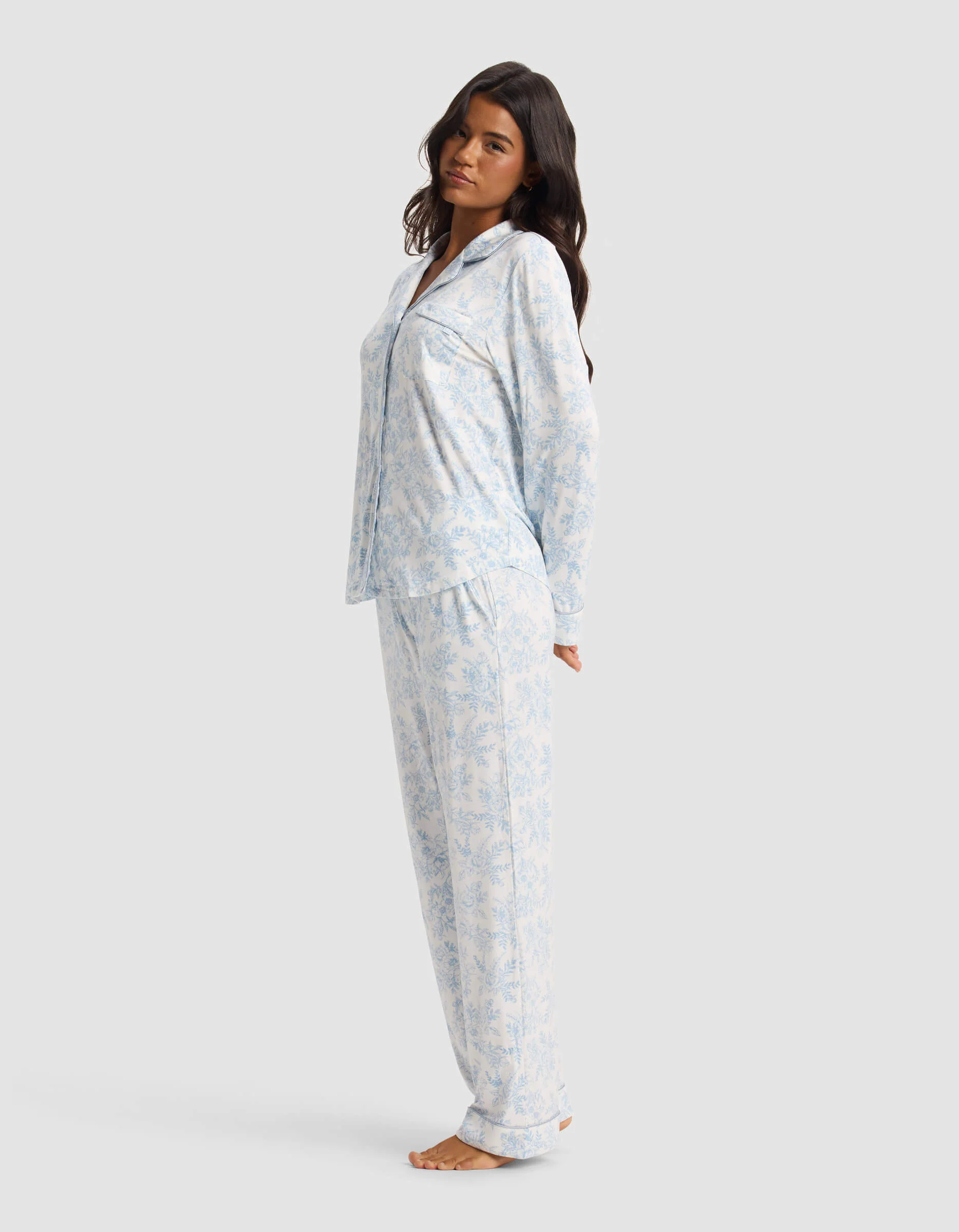 Women's Bamboo Stretch-Knit Long Sleeve Pajama Set - Image 66