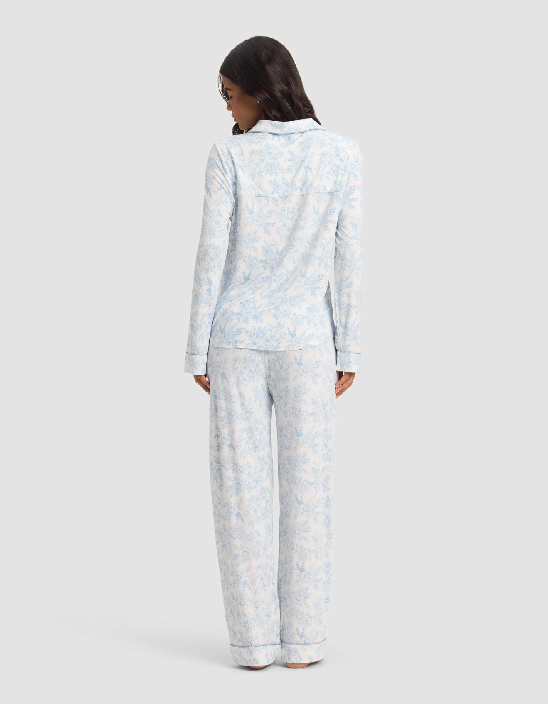 Women's Bamboo Stretch-Knit Long Sleeve Pajama Set - Image 67