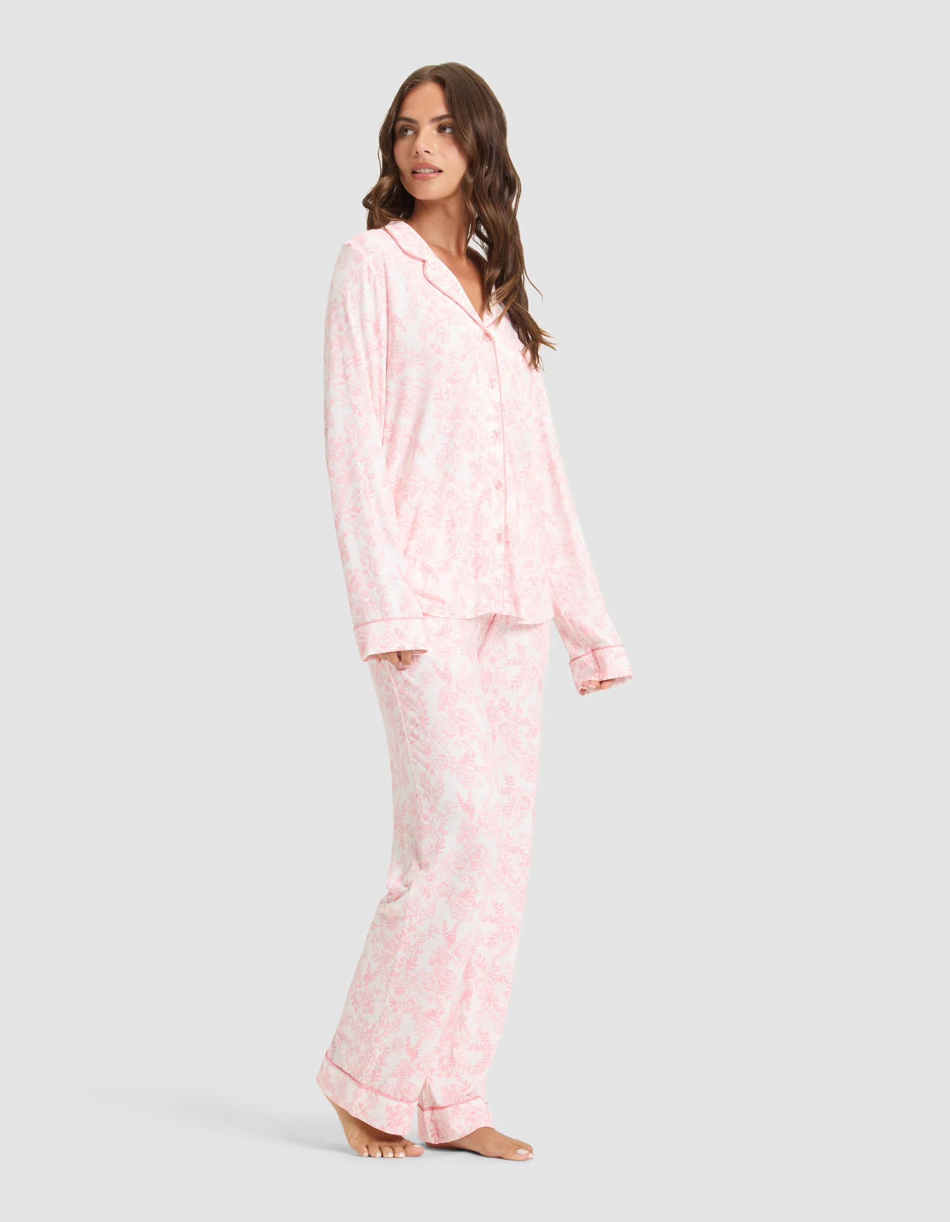 Women's Bamboo Stretch-Knit Long Sleeve Pajama Set - Image 74