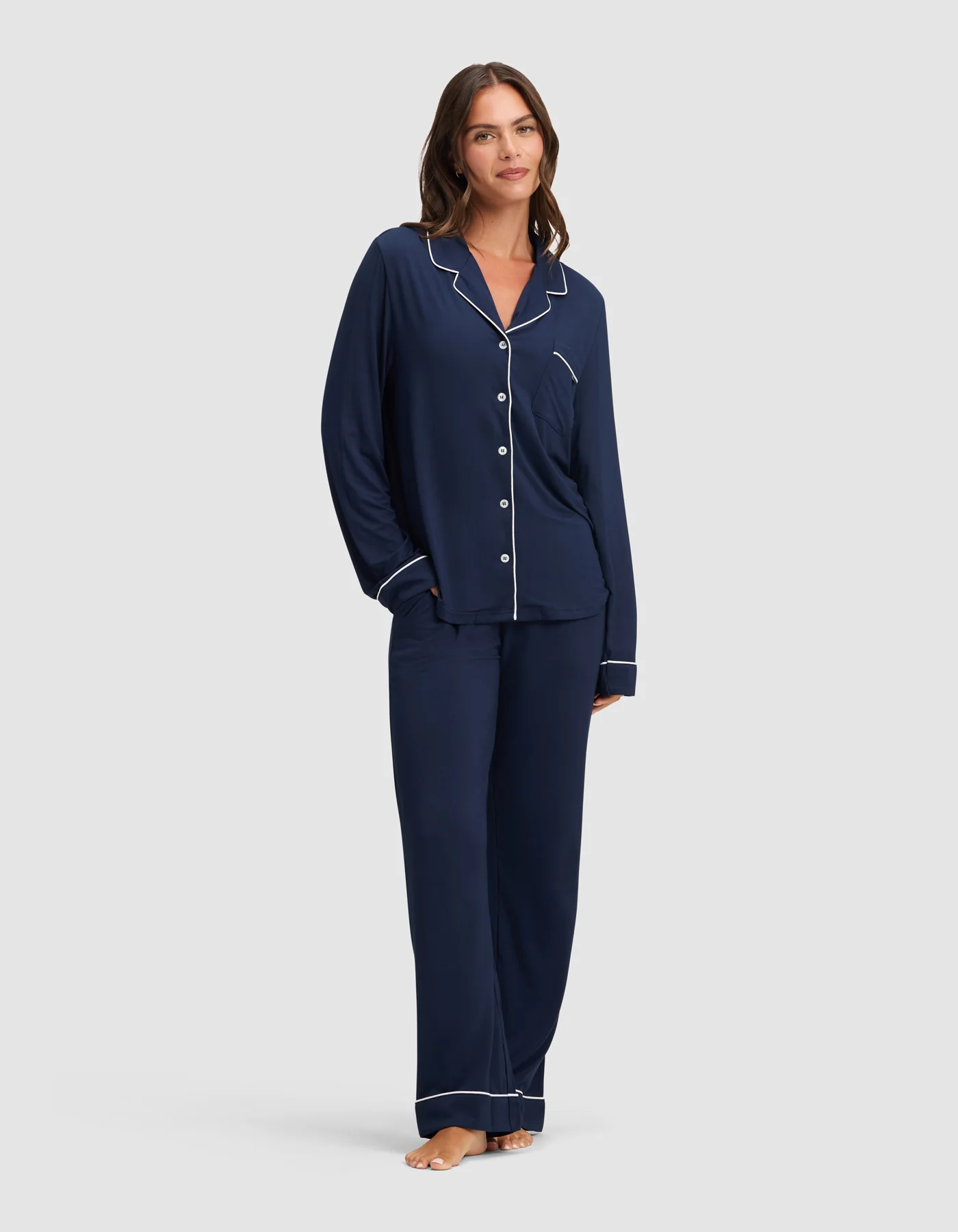 Women's Bamboo Stretch-Knit Long Sleeve Pajama Set - Image 9