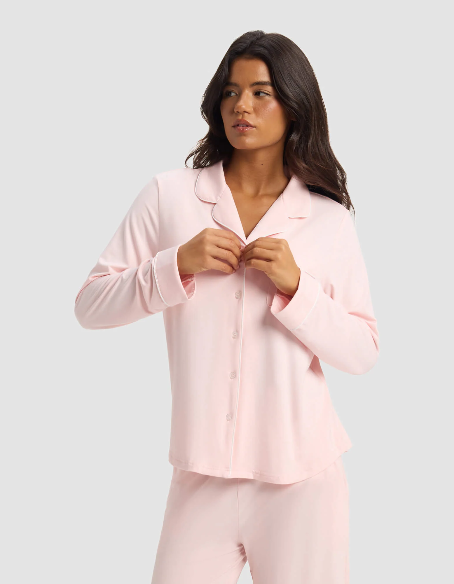 Women's Bamboo Stretch-Knit Long Sleeve Pajama Set - Image 61
