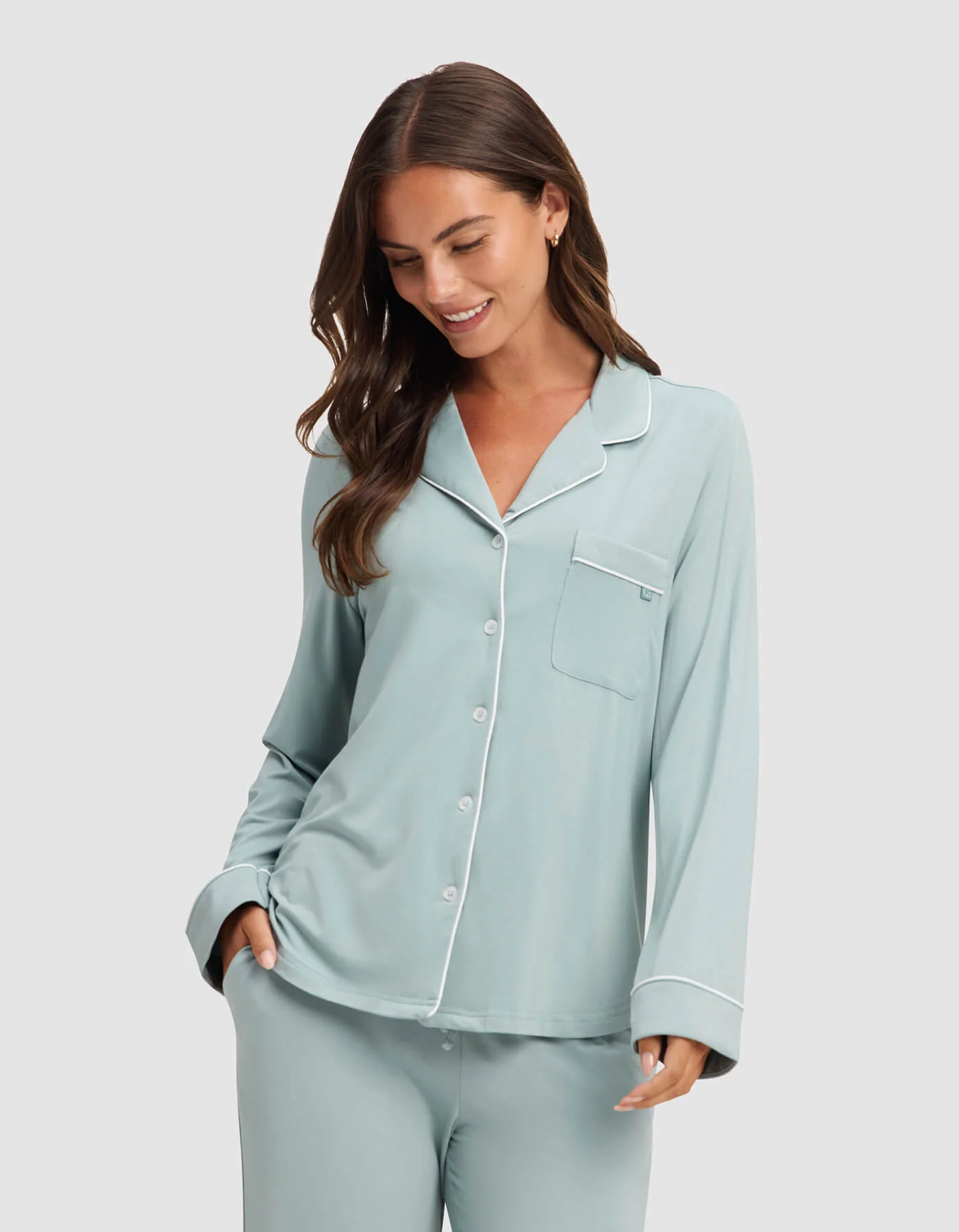 Women's Bamboo Stretch-Knit Long Sleeve Pajama Set - Image 27