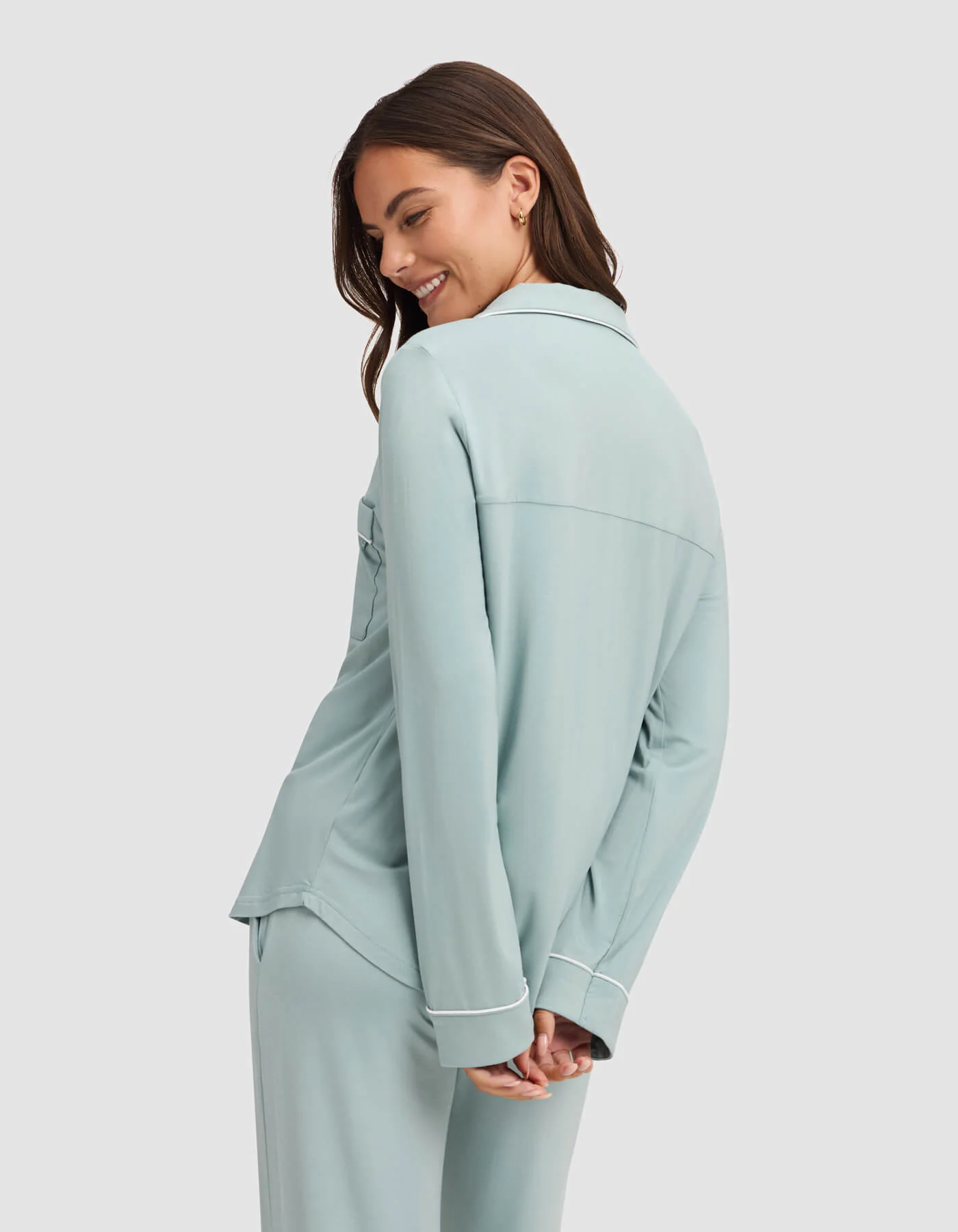 Women's Bamboo Stretch-Knit Long Sleeve Pajama Top - Image 20