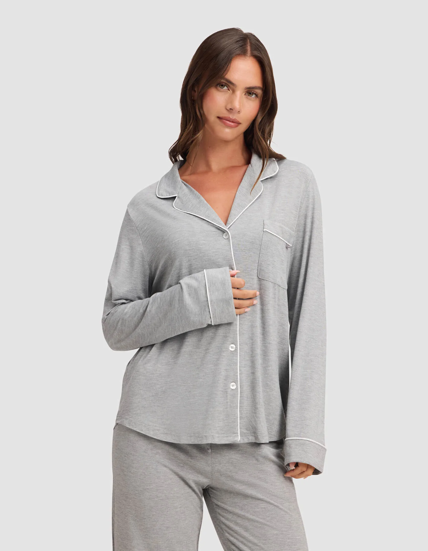 Women's Bamboo Stretch-Knit Long Sleeve Pajama Set - Image 34