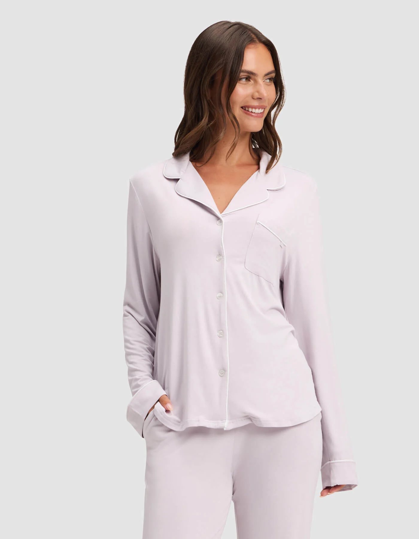 Women's Bamboo Stretch-Knit Long Sleeve Pajama Set - Image 49