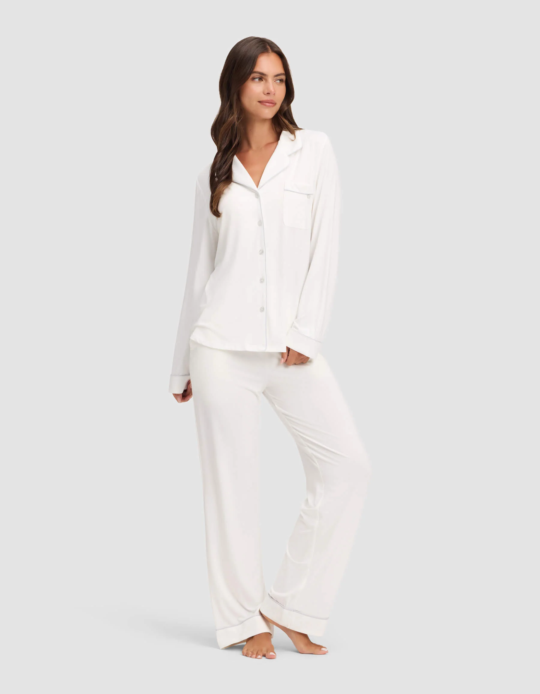 Women's Bamboo Stretch-Knit Long Sleeve Pajama Top - Image 31