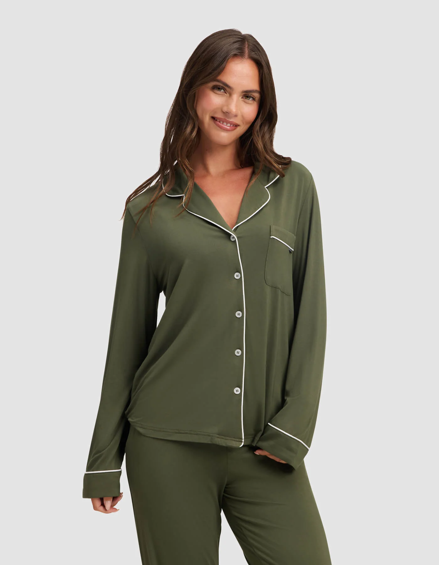 Women's Bamboo Stretch-Knit Long Sleeve Pajama Set - Image 56